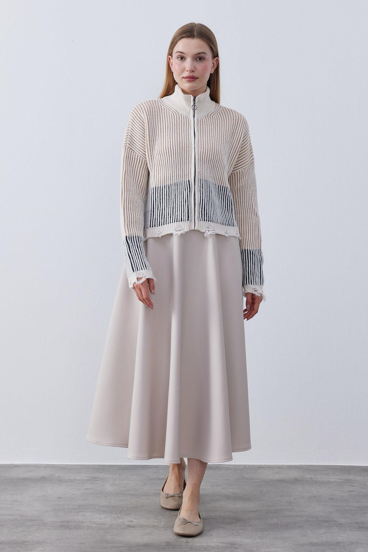 Celoisa Fermurlı Triko Ceket- Siyah