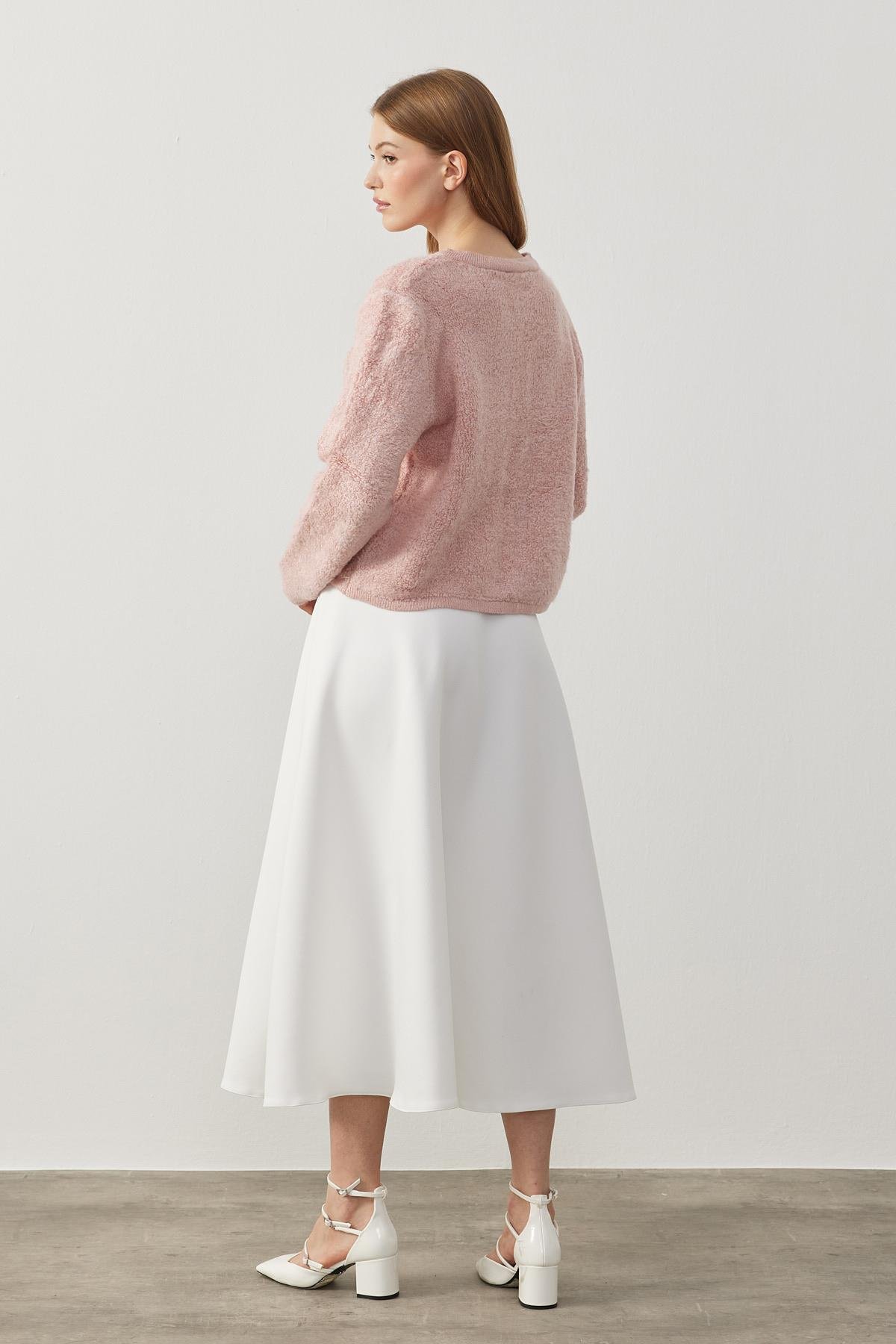 Ceremony Eskitme Düğme Detaylı Buklet Hırka - Pembe