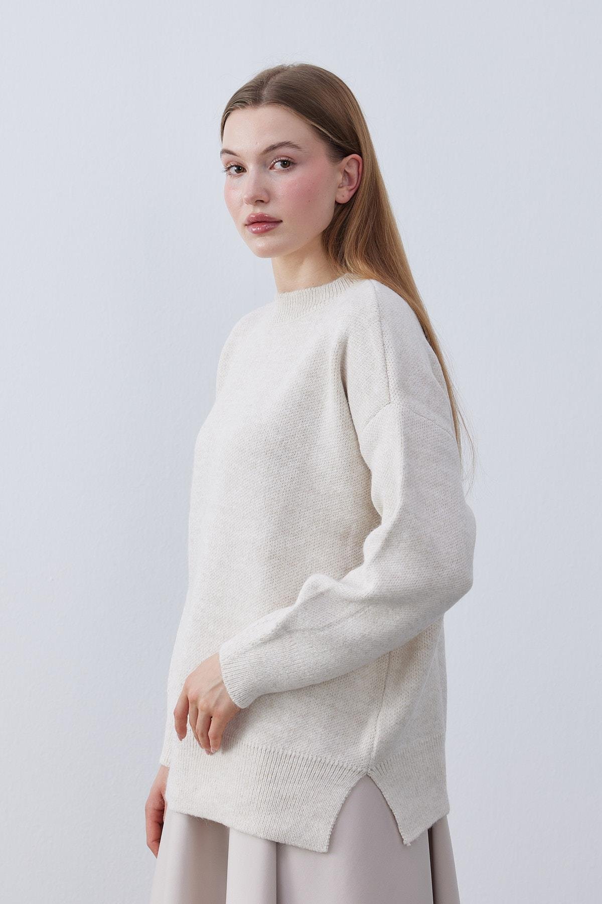 Circe Basic Dokuma Kazak - Bej
