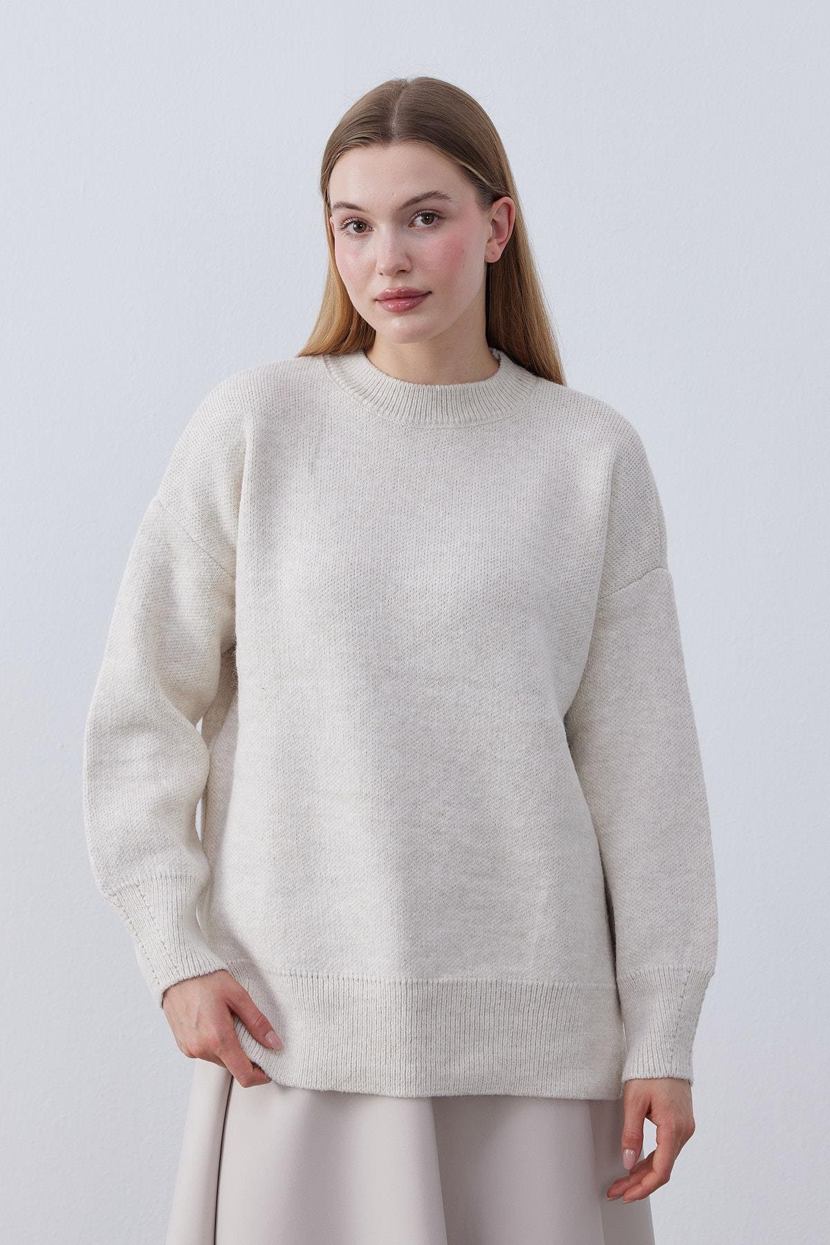 Circe Basic Dokuma Kazak - Bej