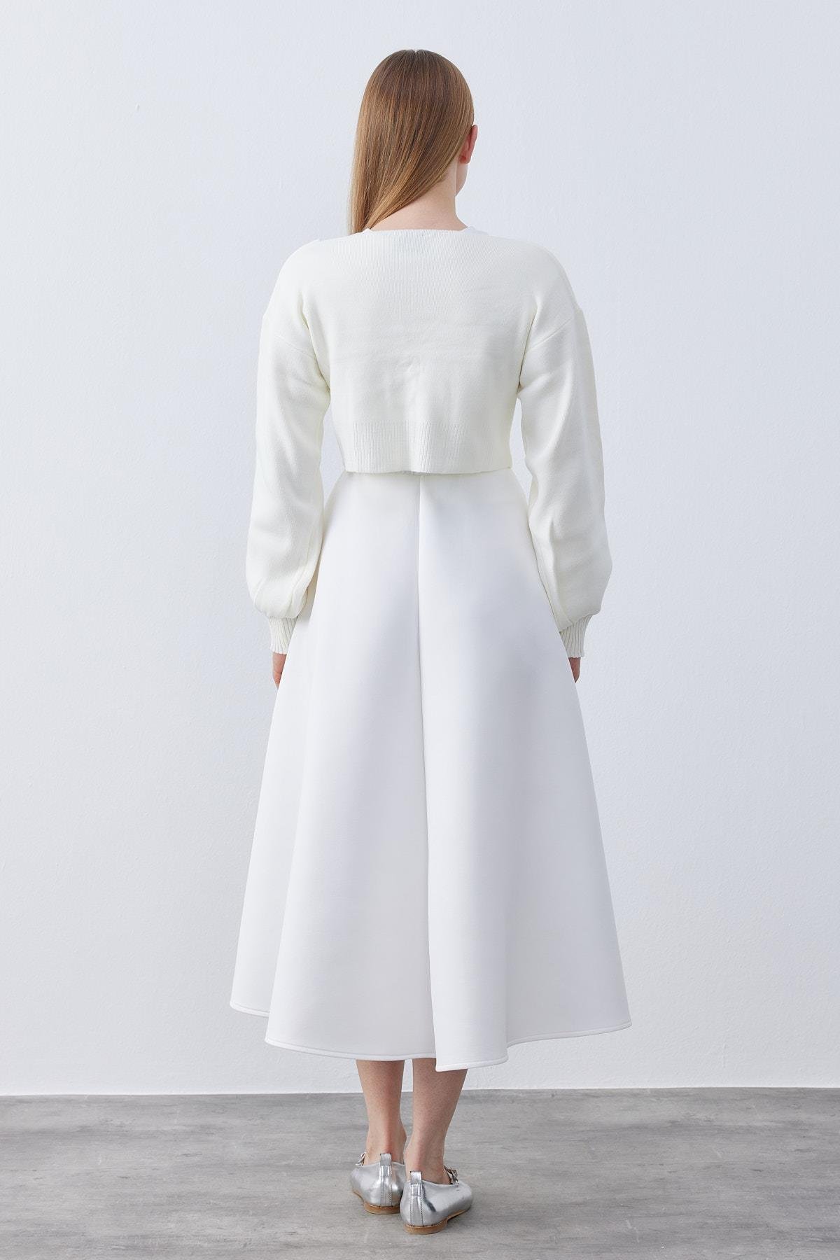 Clover Taşlı Bağcıklı Hırka- Ekru 