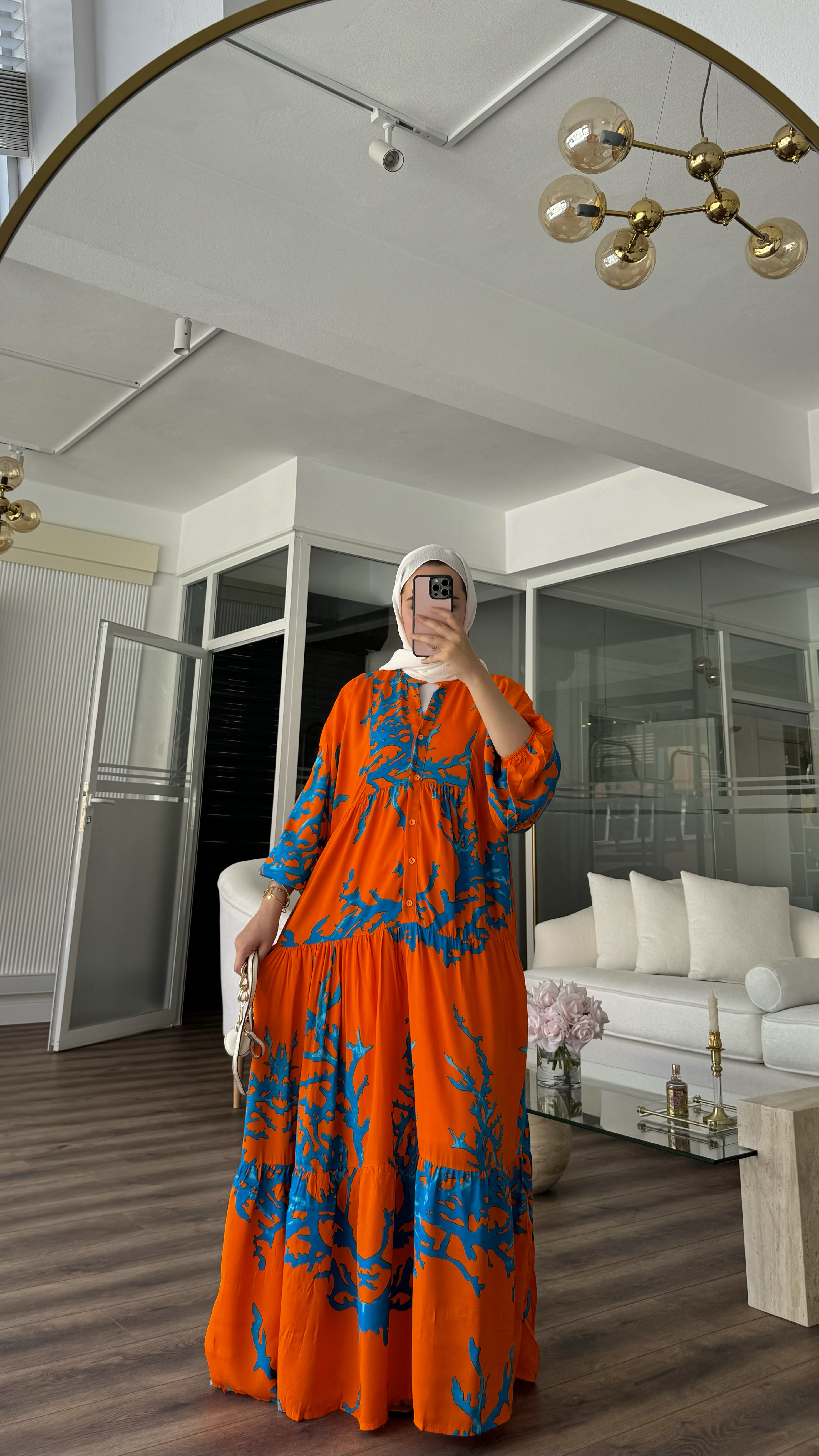 ELEANOR VISCON ELBİSE - TURUNCU