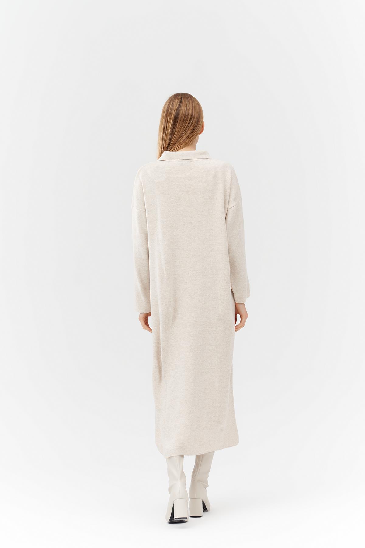 ELİSA TRİKO ELBİSE - BEJ