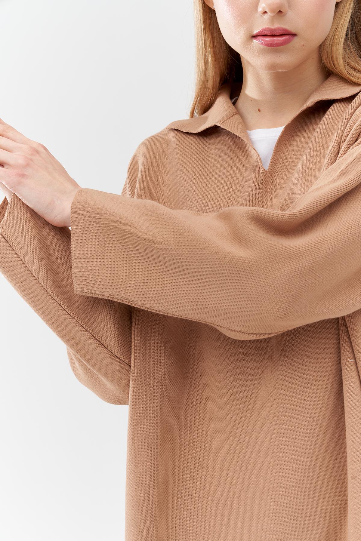 ELİSA TRİKO ELBİSE - CAMEL 