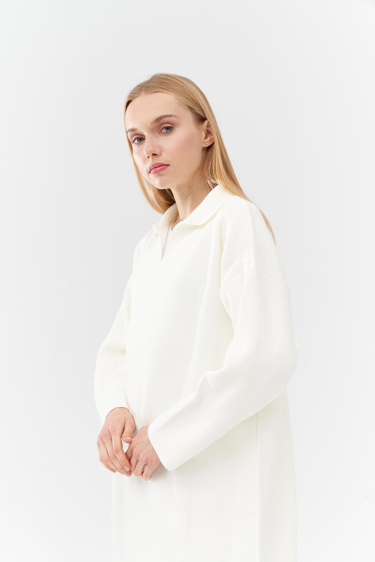 ELİSA TRİKO ELBİSE- EKRU