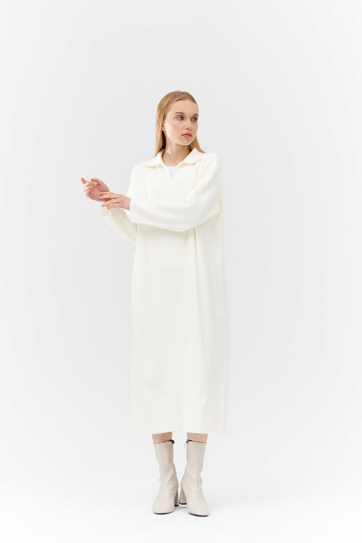 ELİSA TRİKO ELBİSE- EKRU