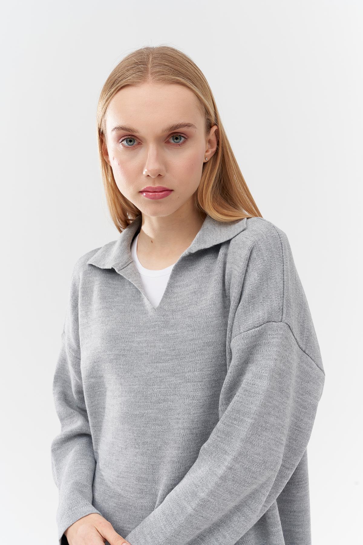 ELİSA TRİKO ELBİSE - GRİ