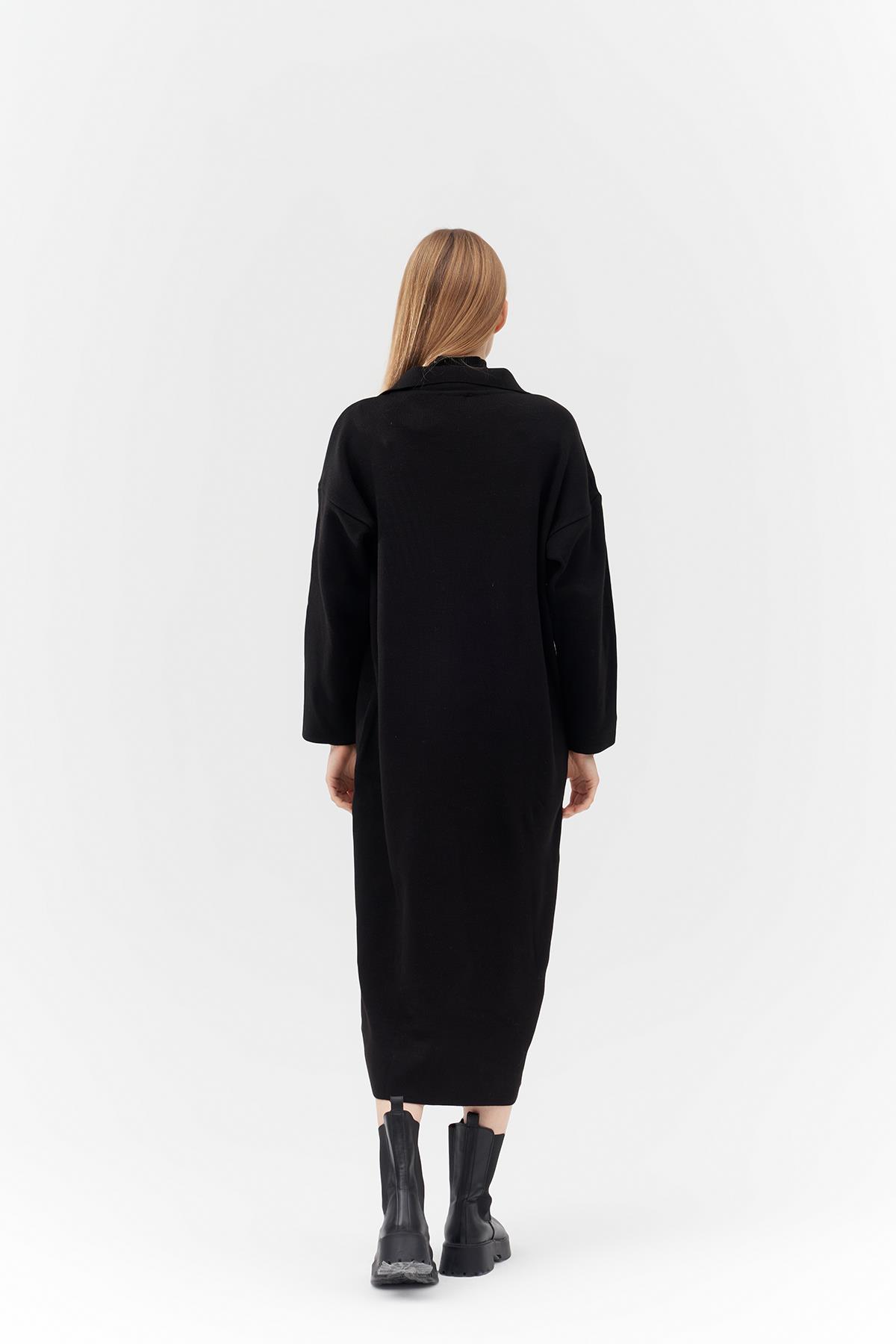 ELİSA TRİKO ELBİSE - SİYAH