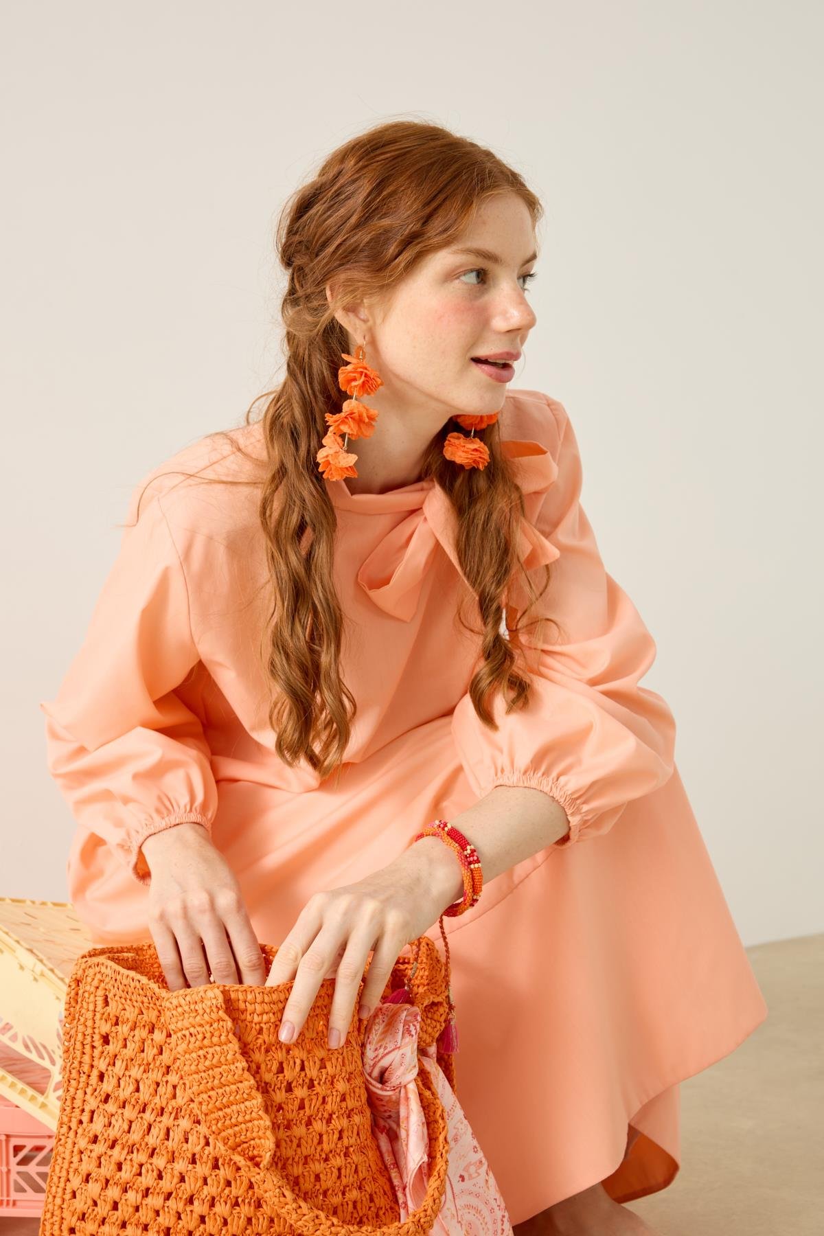 Felicity Bağlamalı Dikişli Takım - Yağruağzı