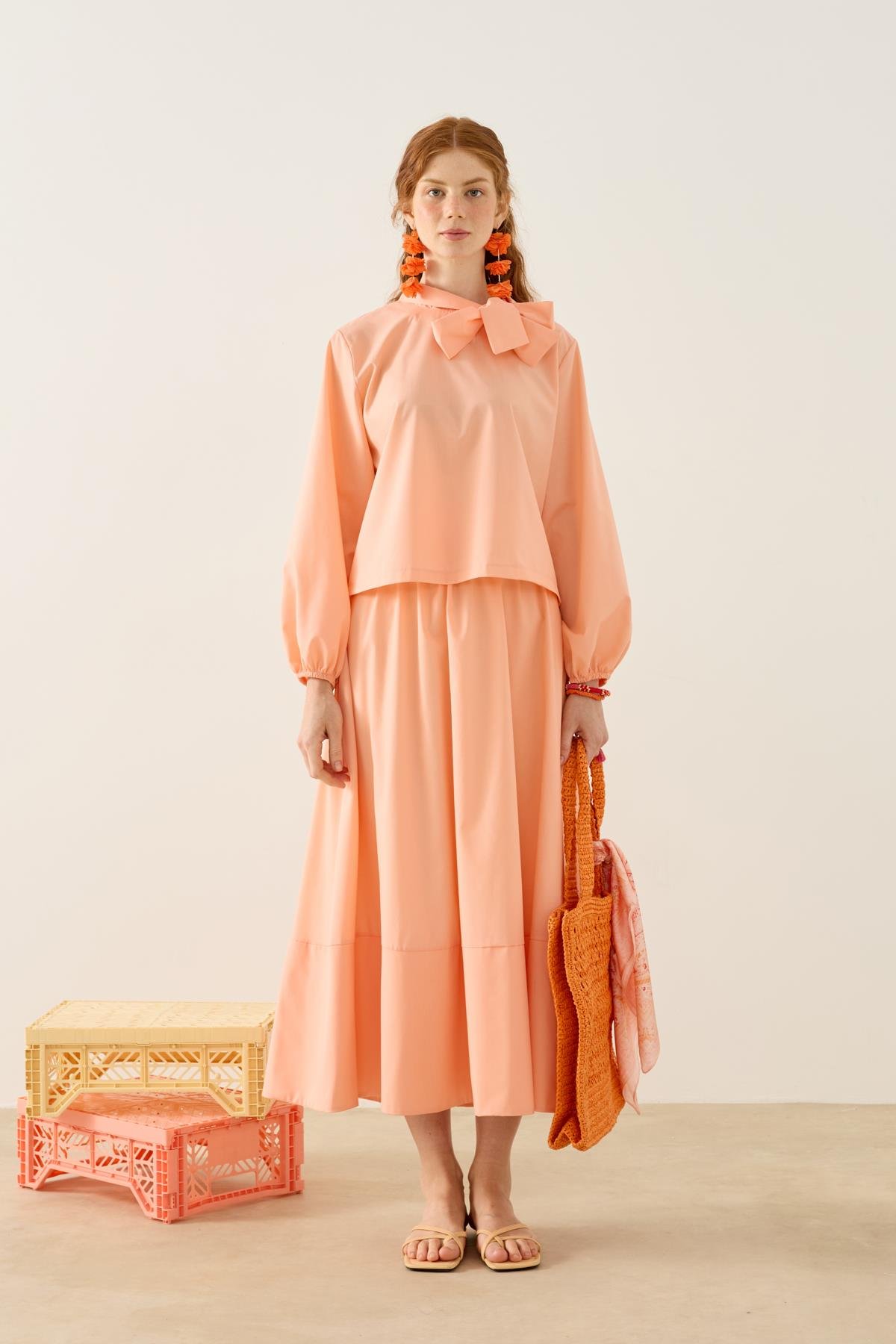 Felicity Bağlamalı Dikişli Takım - Yağruağzı