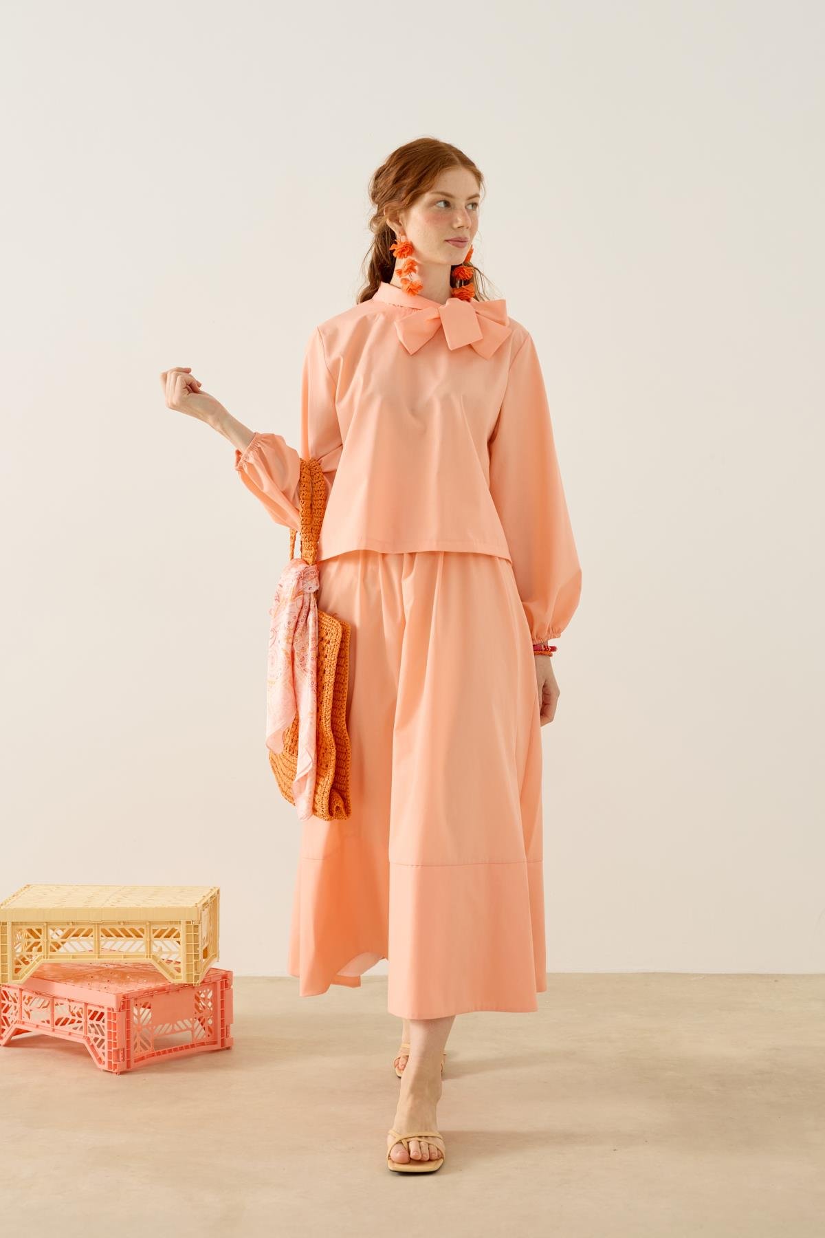 Felicity Bağlamalı Dikişli Takım - Yağruağzı