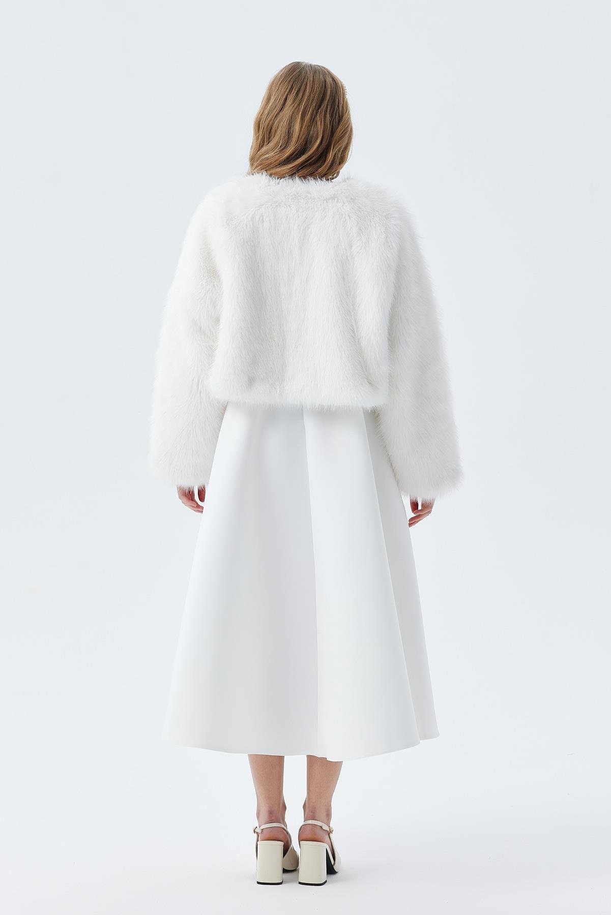 FLORA KÜRK CEKET - BEYAZ