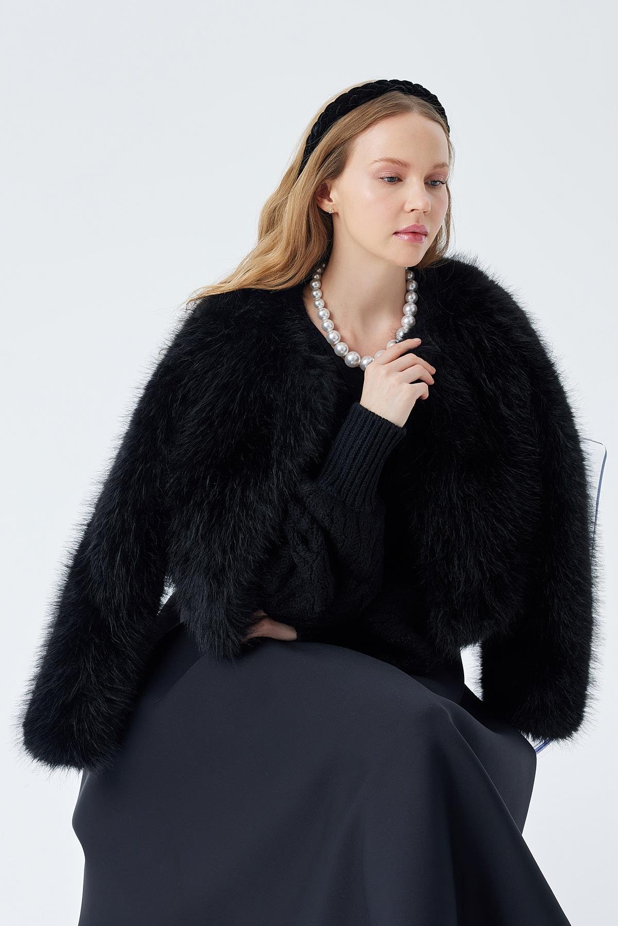 FLORA KÜRK CEKET - SİYAH 