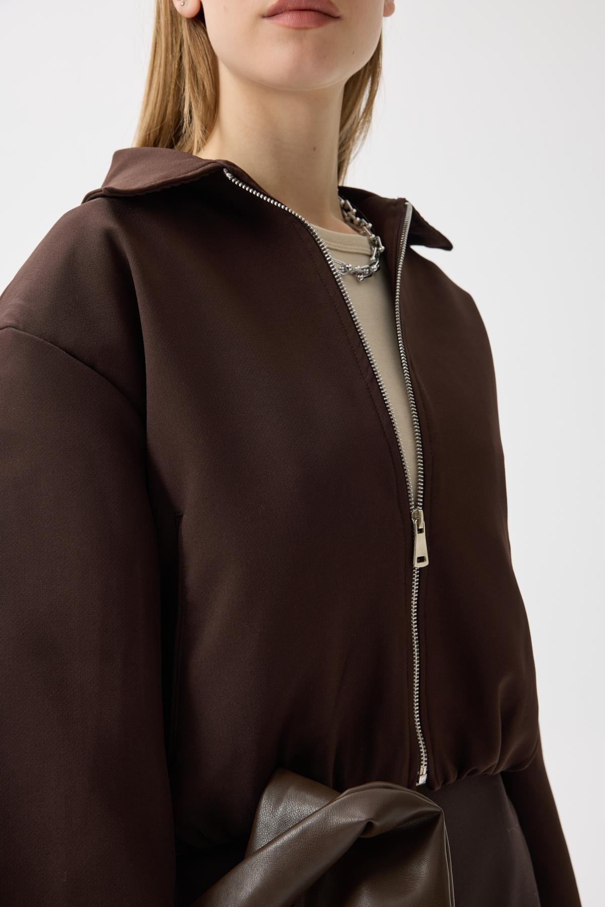 Harmony Bomber Ceket - Kahverengi 