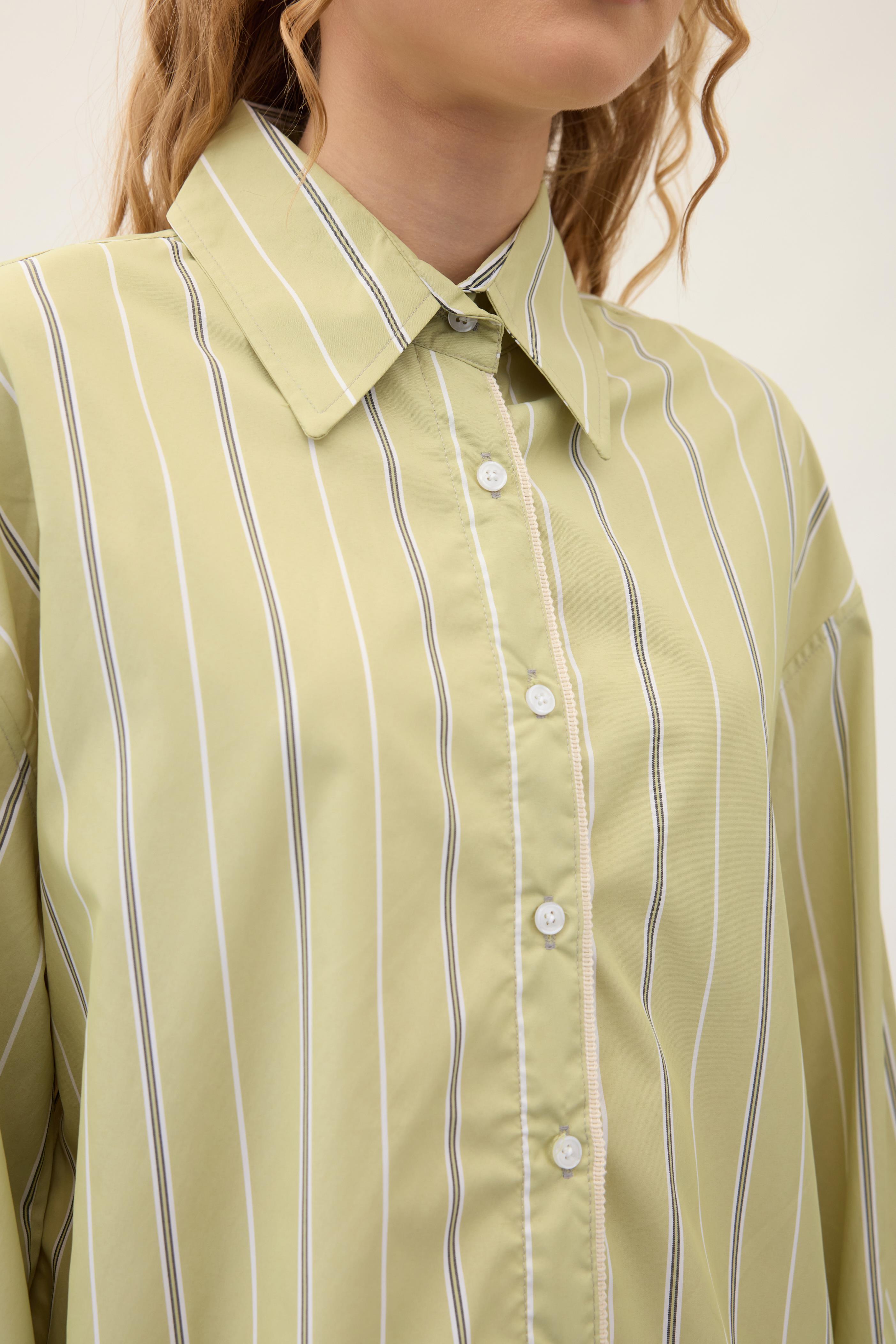 Hazel Güpür İşlemeli Gömlek - Fıstık yeşil