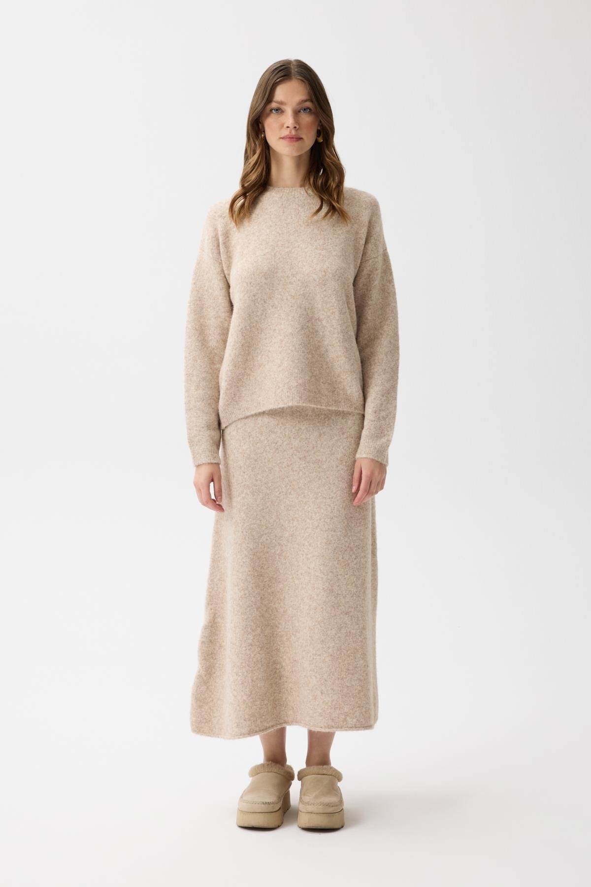 Helen Basic Triko Takım - Bej 