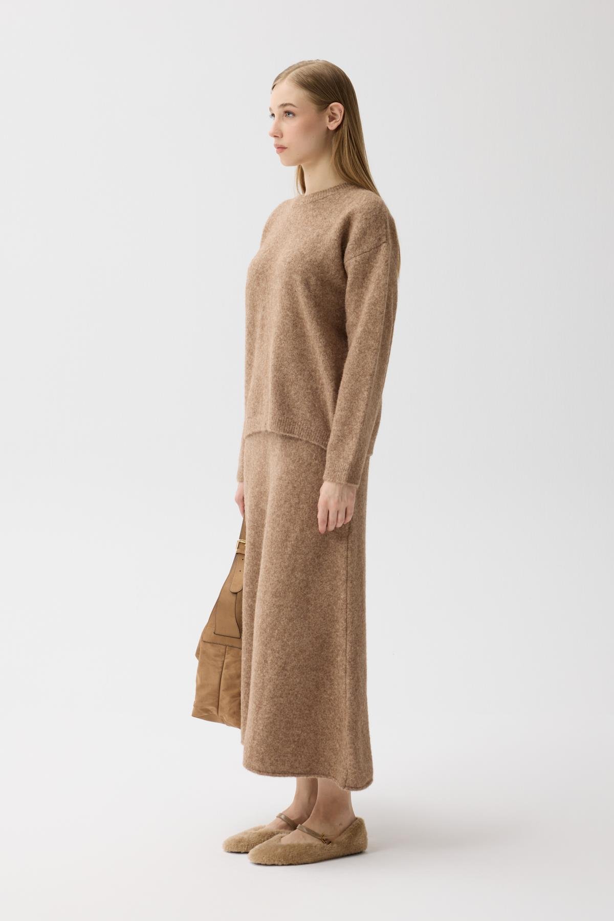 Helen Basic Triko Takım - Camel 