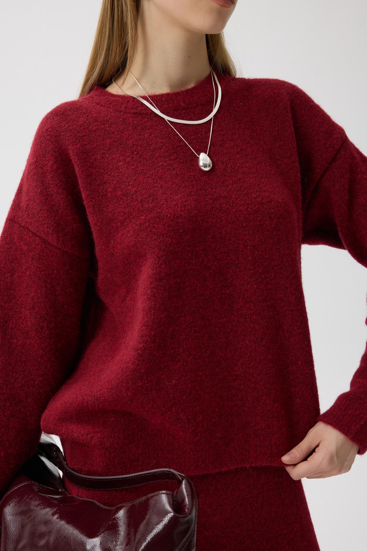 Helen Basic Triko Takım - Vişne