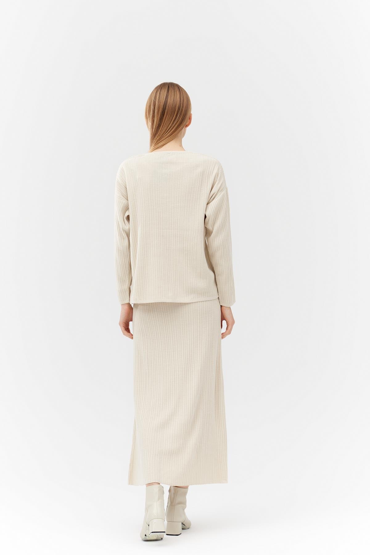 ICON GOLD DÜĞME DETAYLI FİTİLLİ ETEKLİ TAKIM - BEJ