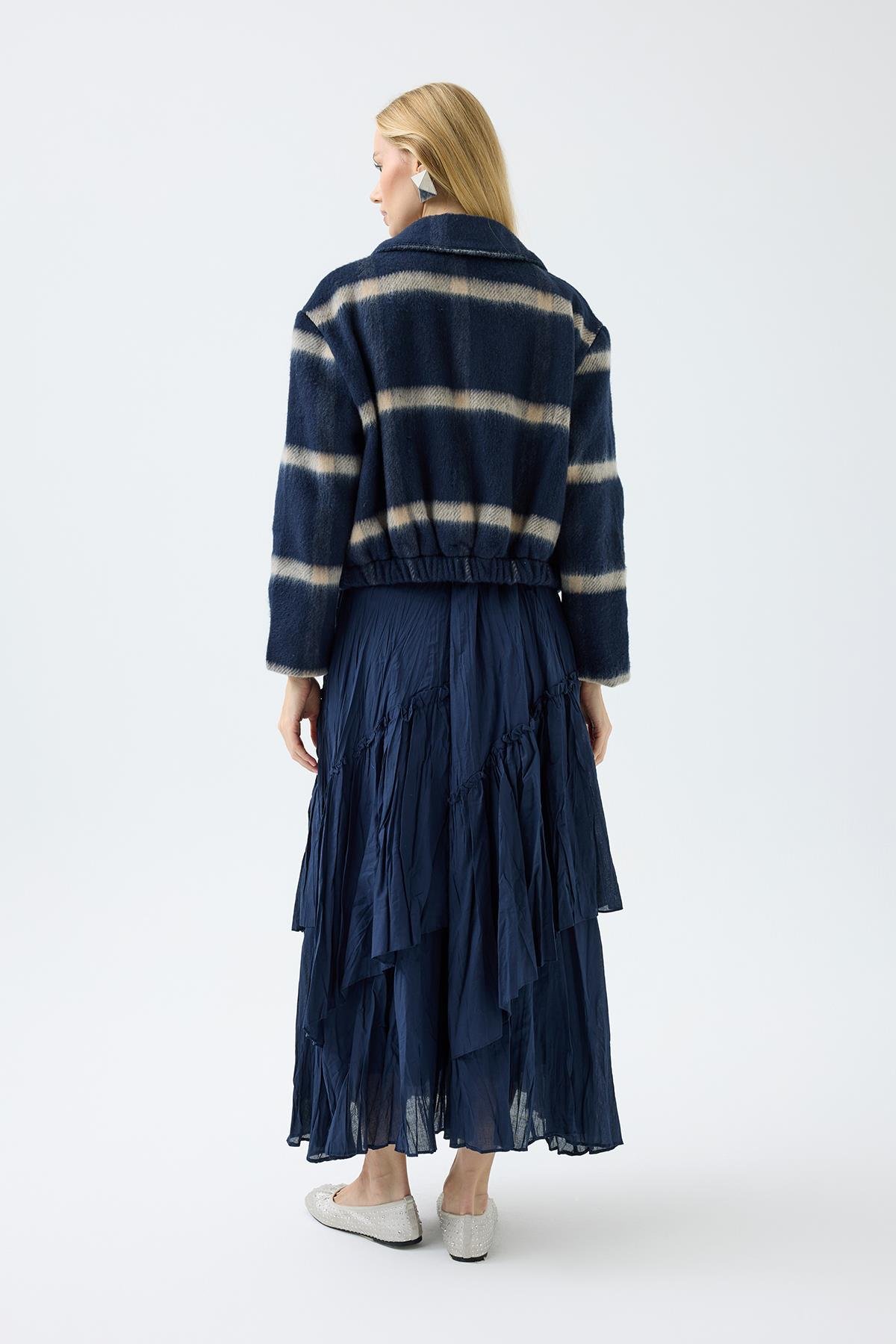 Isla Ekose Kaşe Ceket - Lacivert