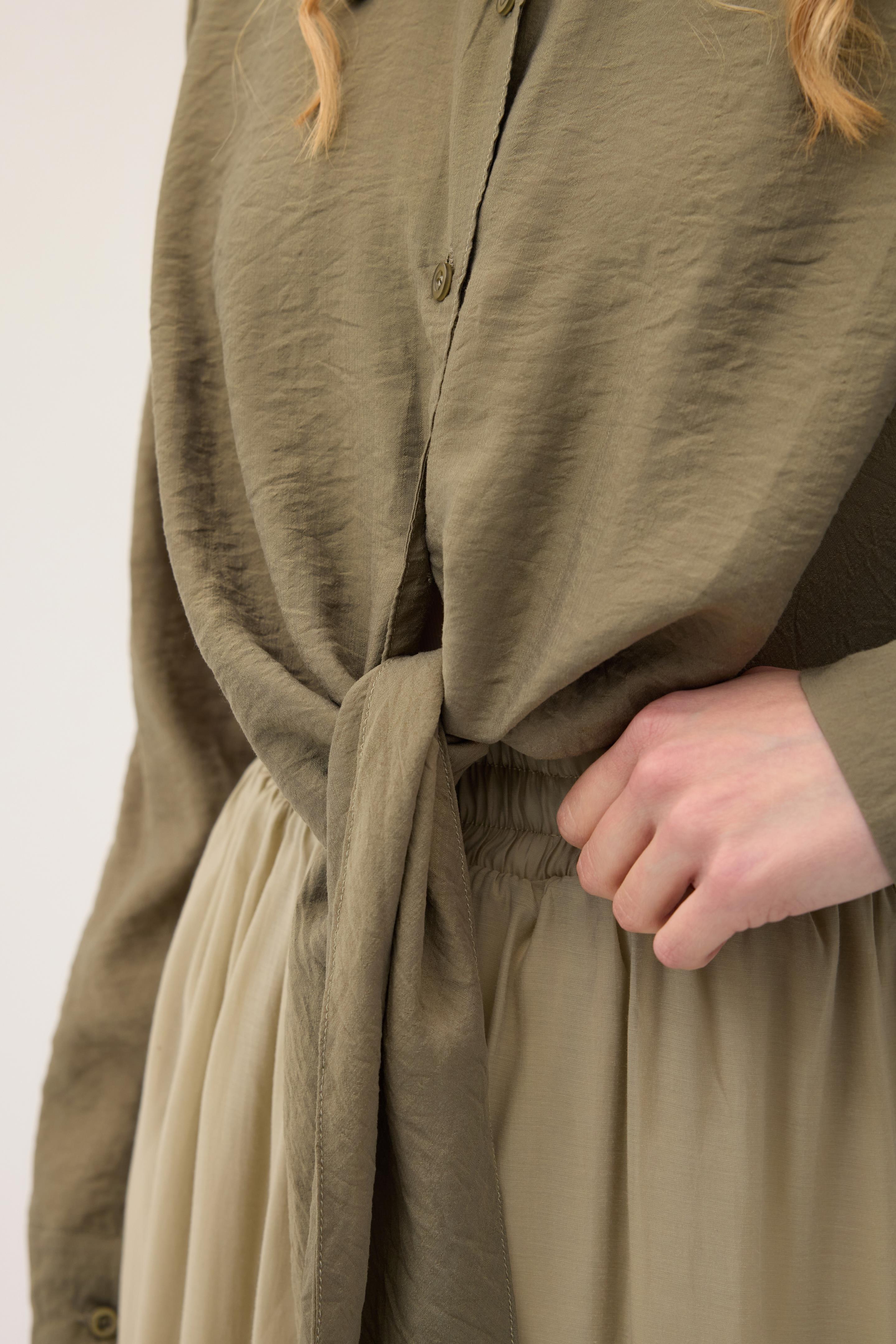 İzel Önden Bağlamalı Gömlek - Haki