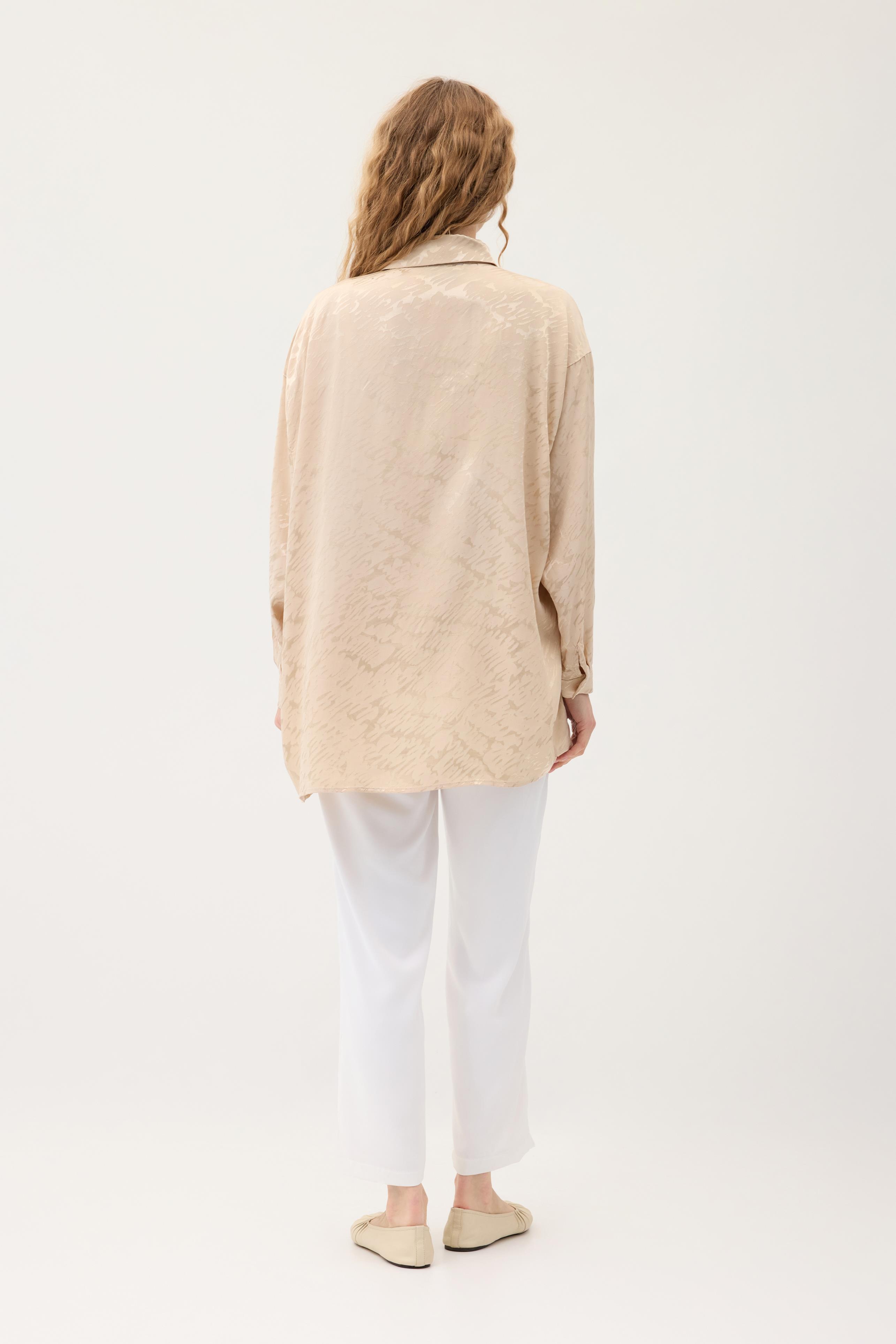 Jakar Zigzag Desenli Gömlek - Bej