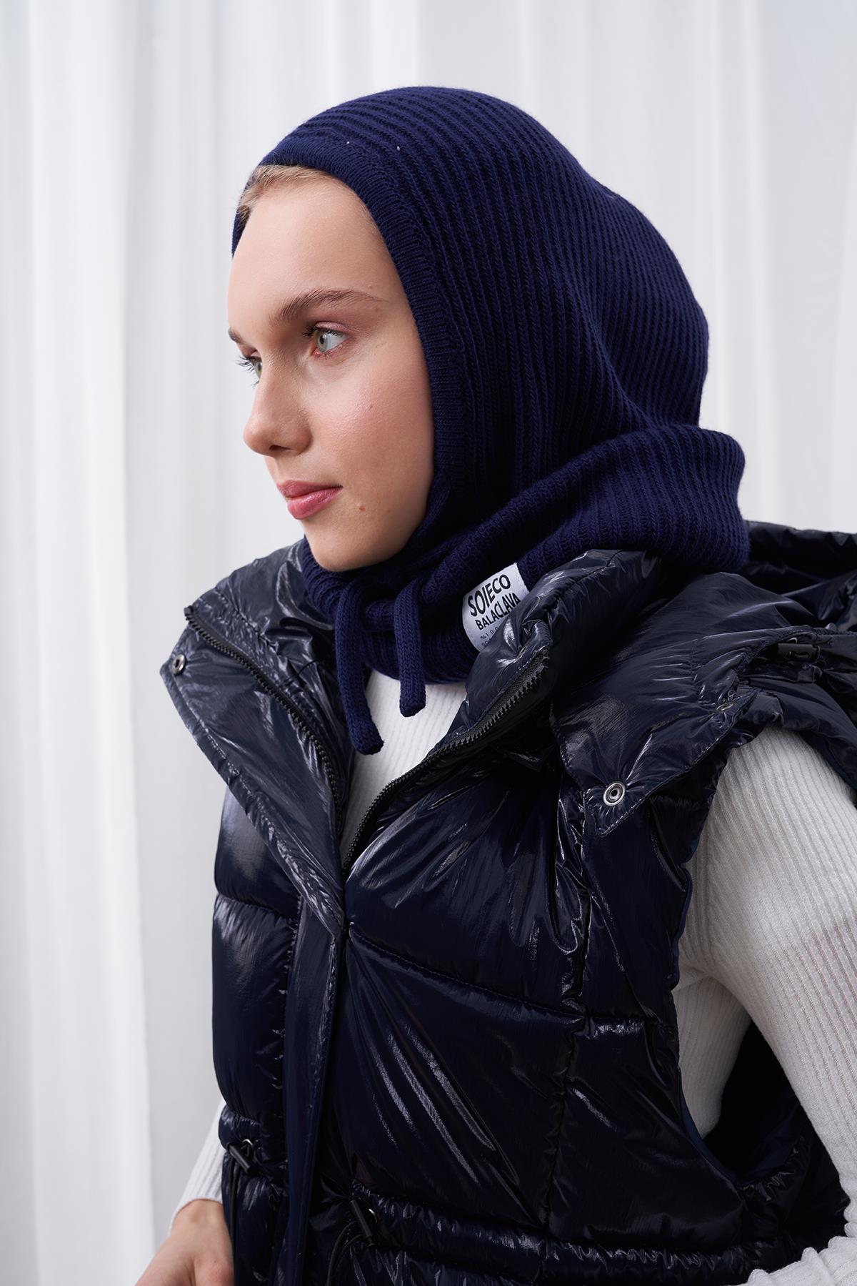 KAPÜŞONLU BERE - LACİVERT