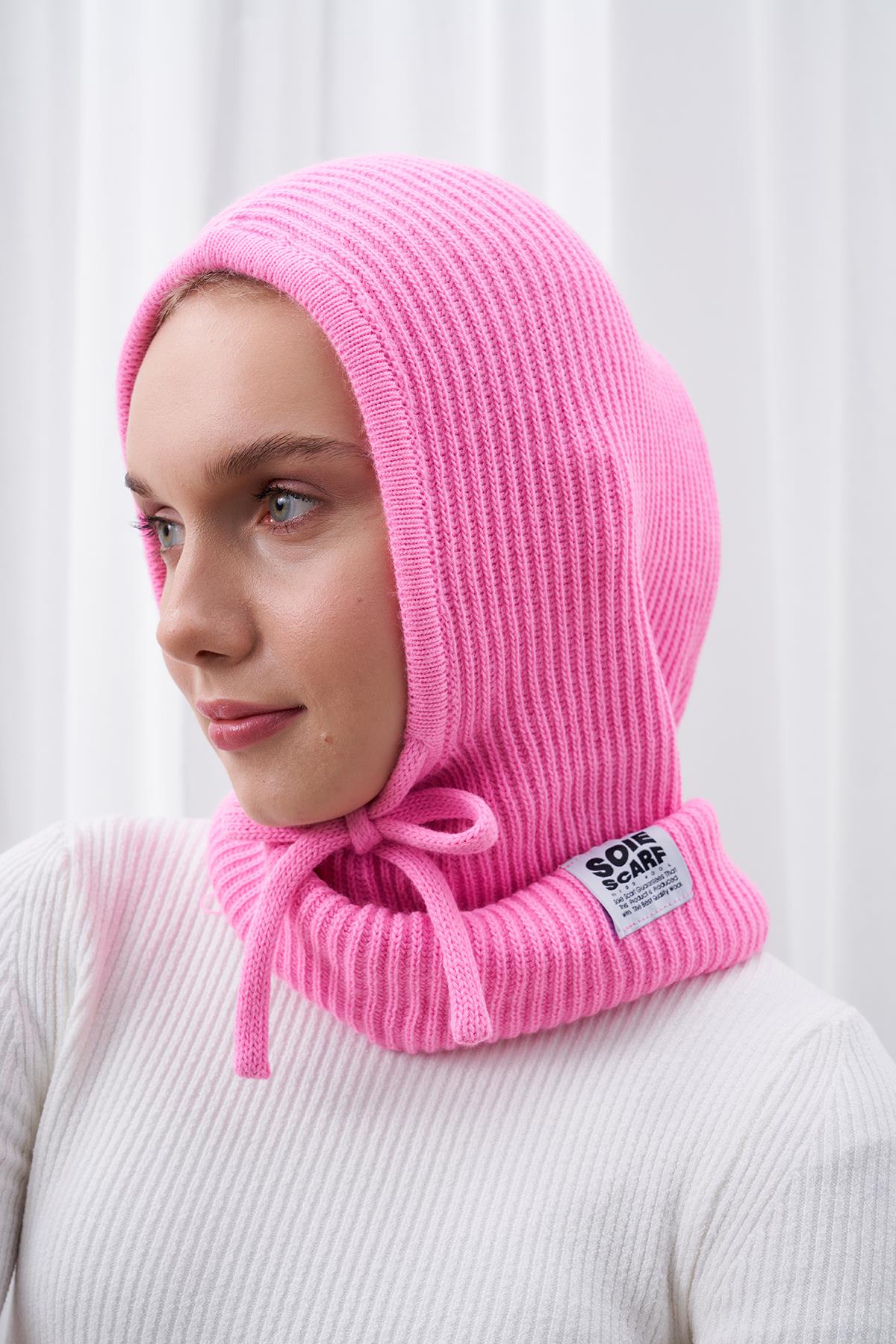 KAPÜŞONLU BERE - PEMBE