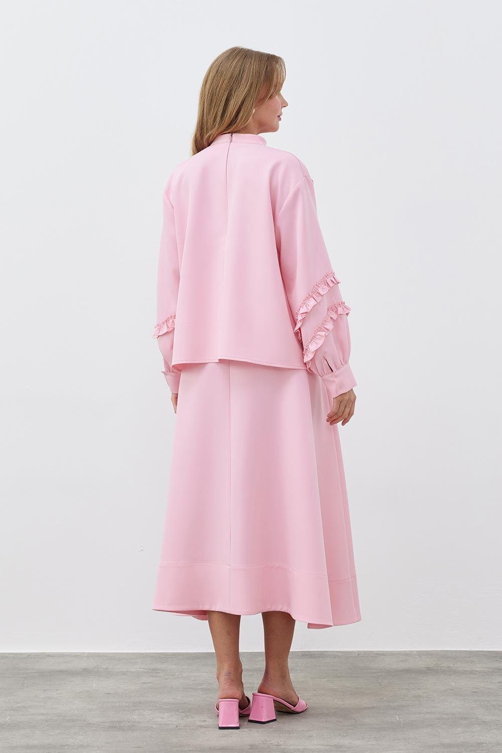 KATERİNA KREP TAKIM - PEMBE 