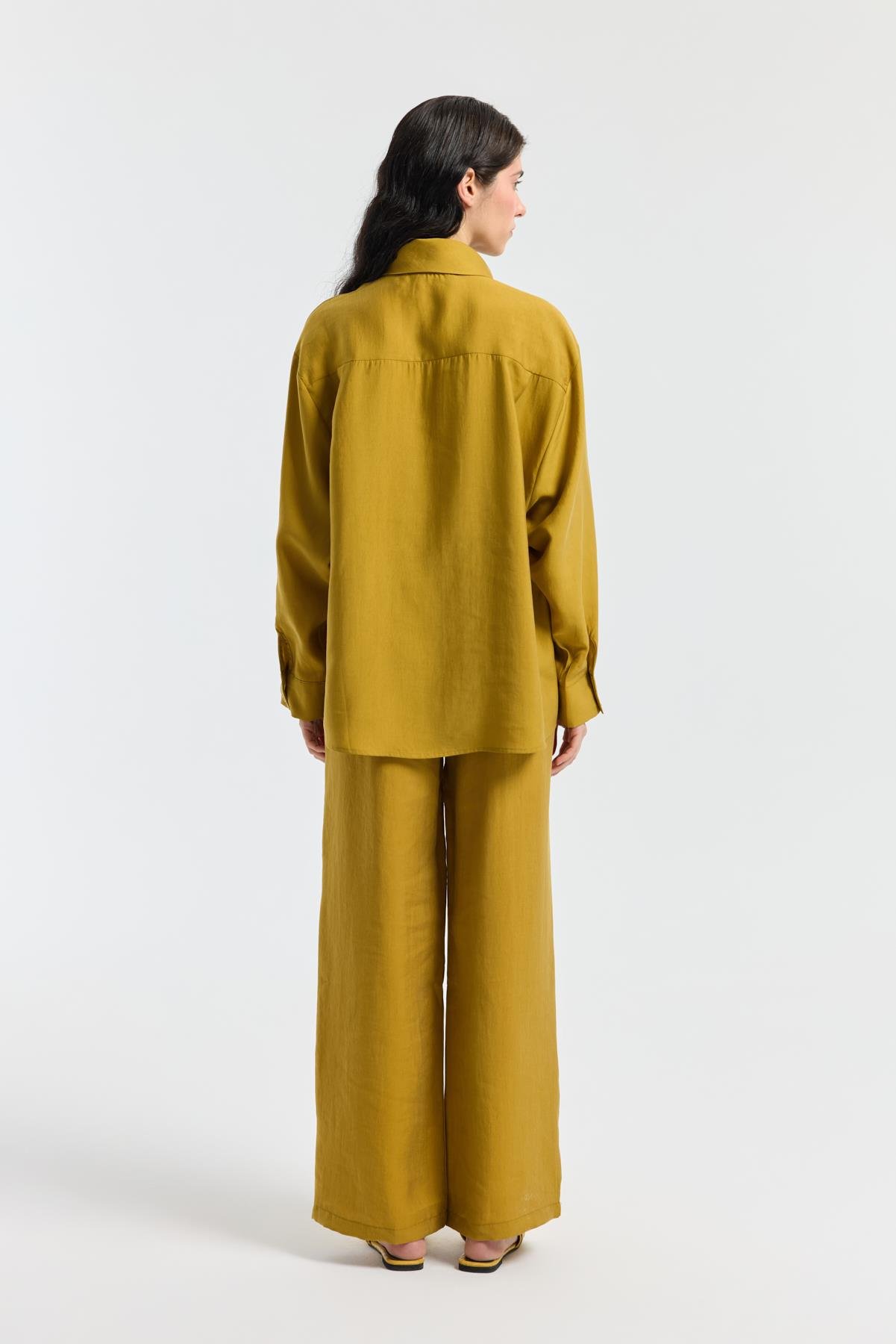 Kewin Modal Palazzo Pantolon - Hardal