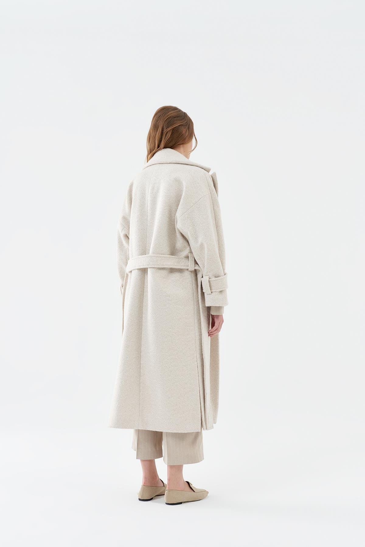 Lara Buklet Kaban - Krem