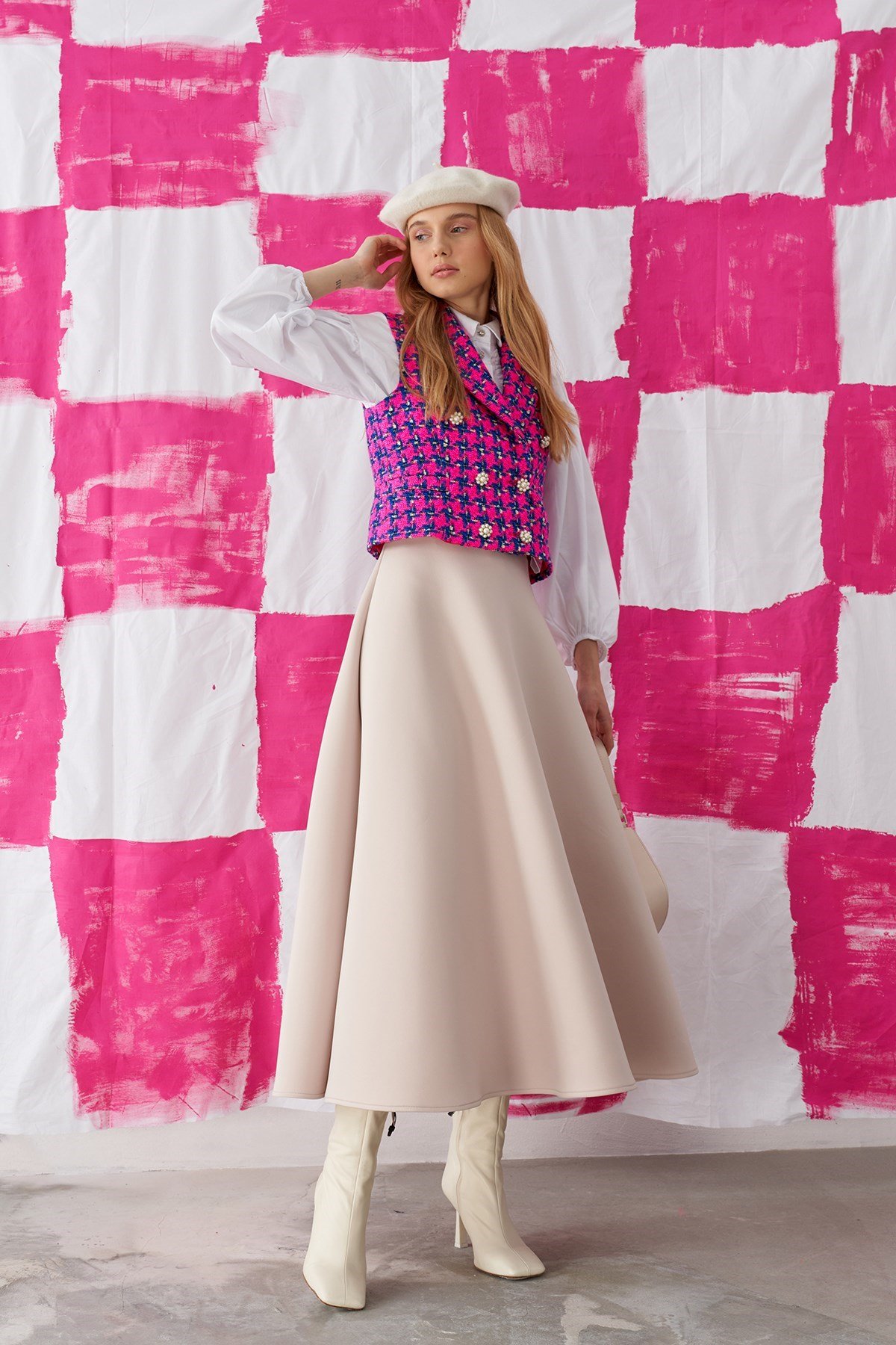 Laura Düğme Detaylı Yelek - Pembe