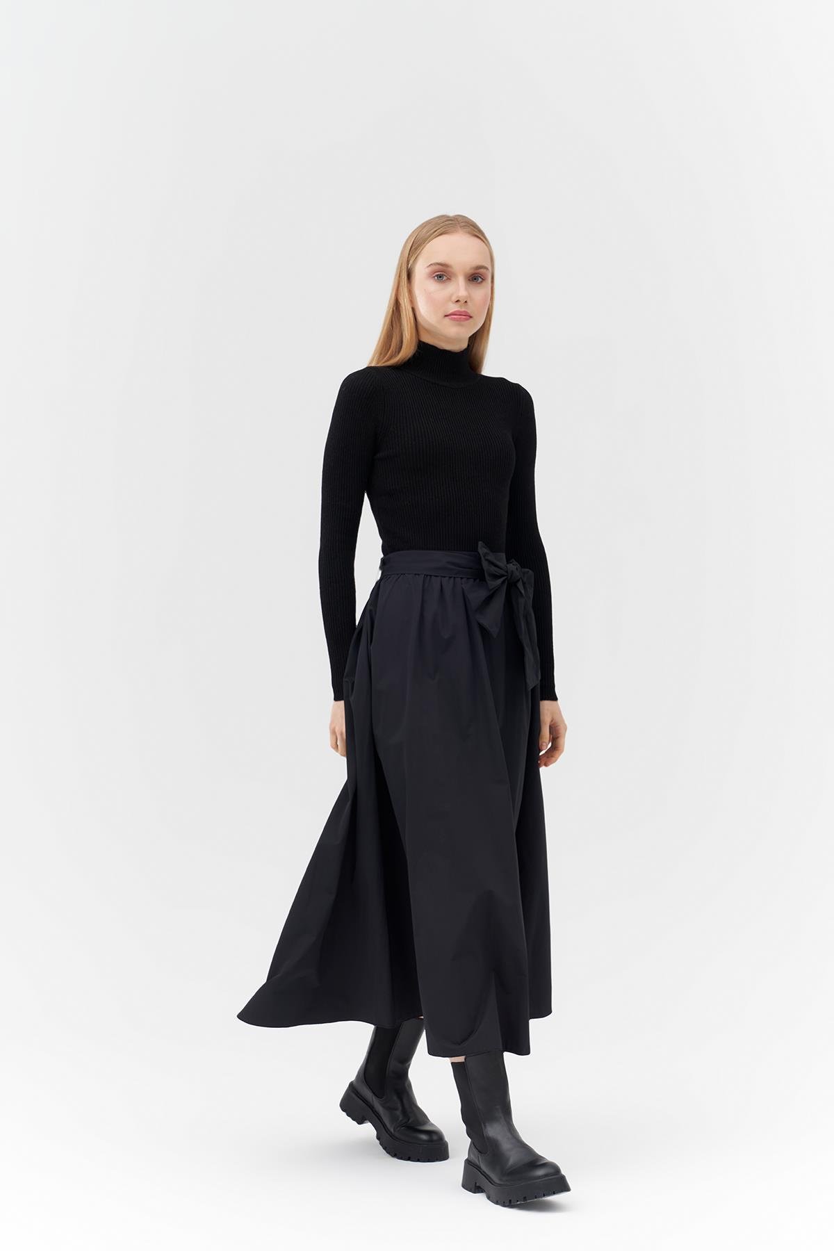 LEDA PARAŞÜT ETEK - SİYAH 