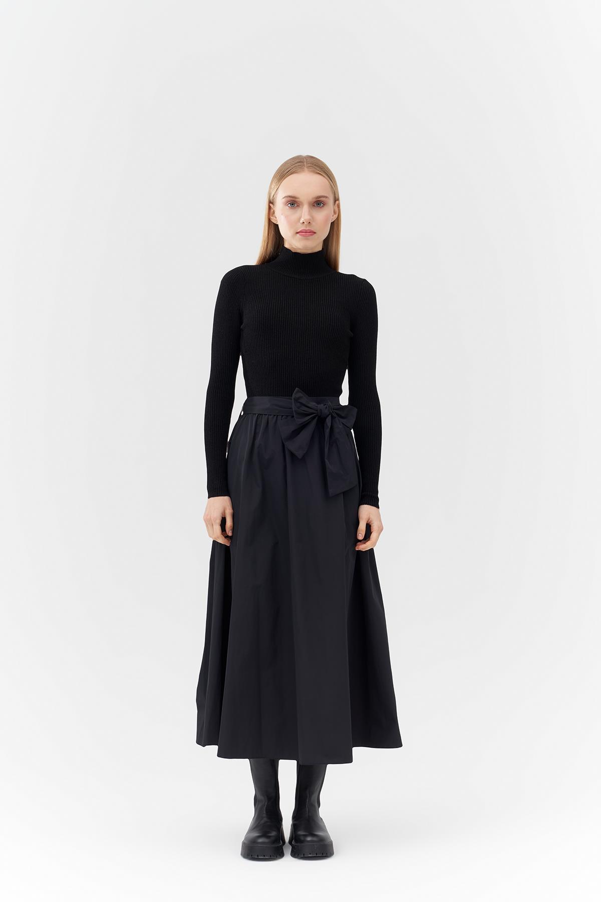 LEDA PARAŞÜT ETEK - SİYAH 