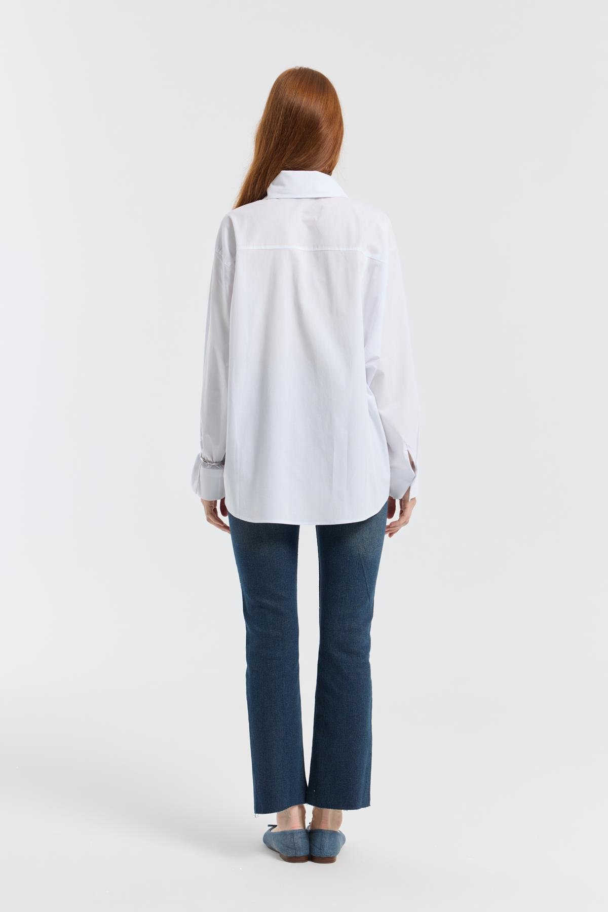 Lepure Kesik Paçalı Taşlı Denim 