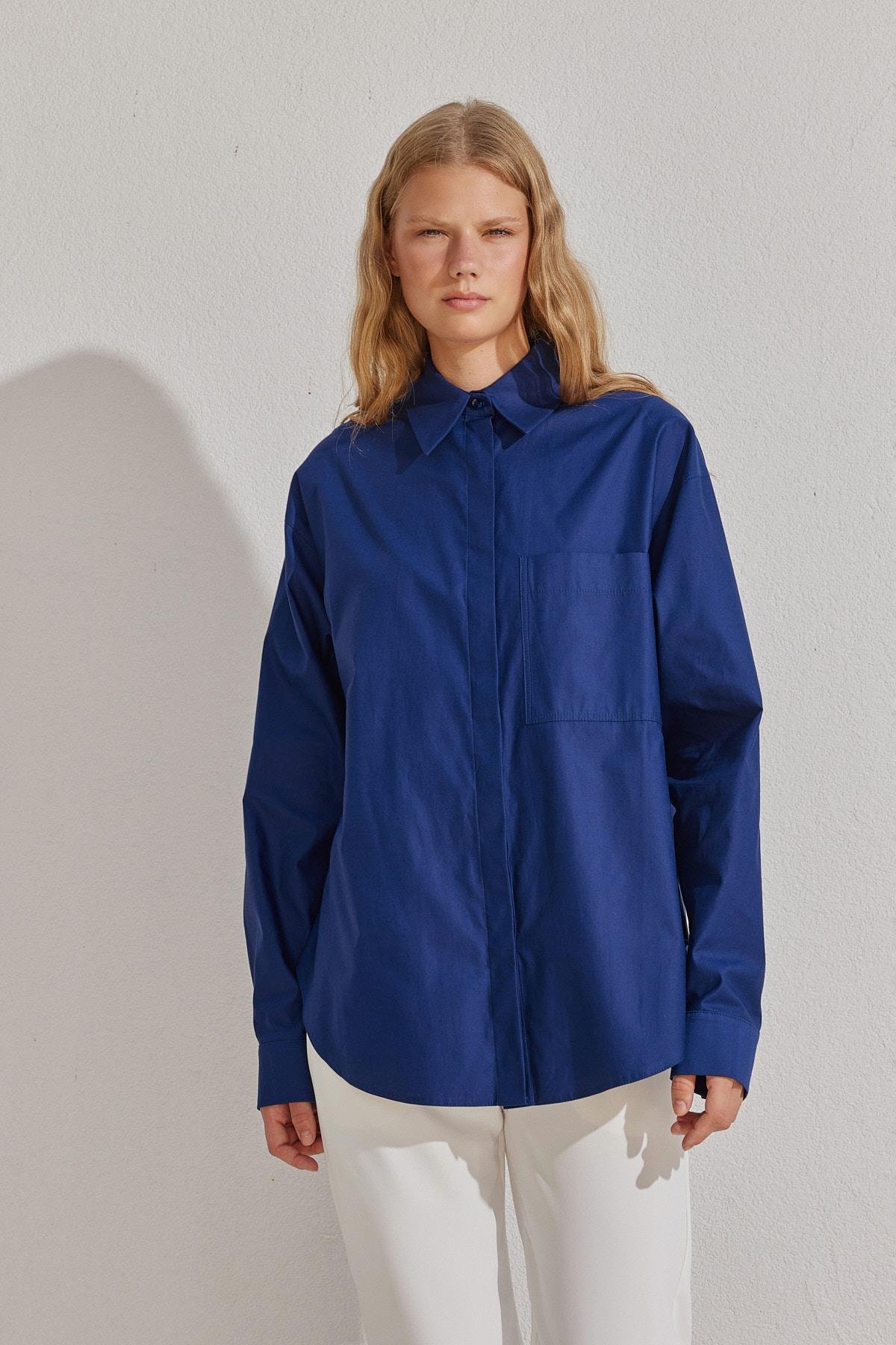 Louis Basic Cotton Gömlek - Lacivert