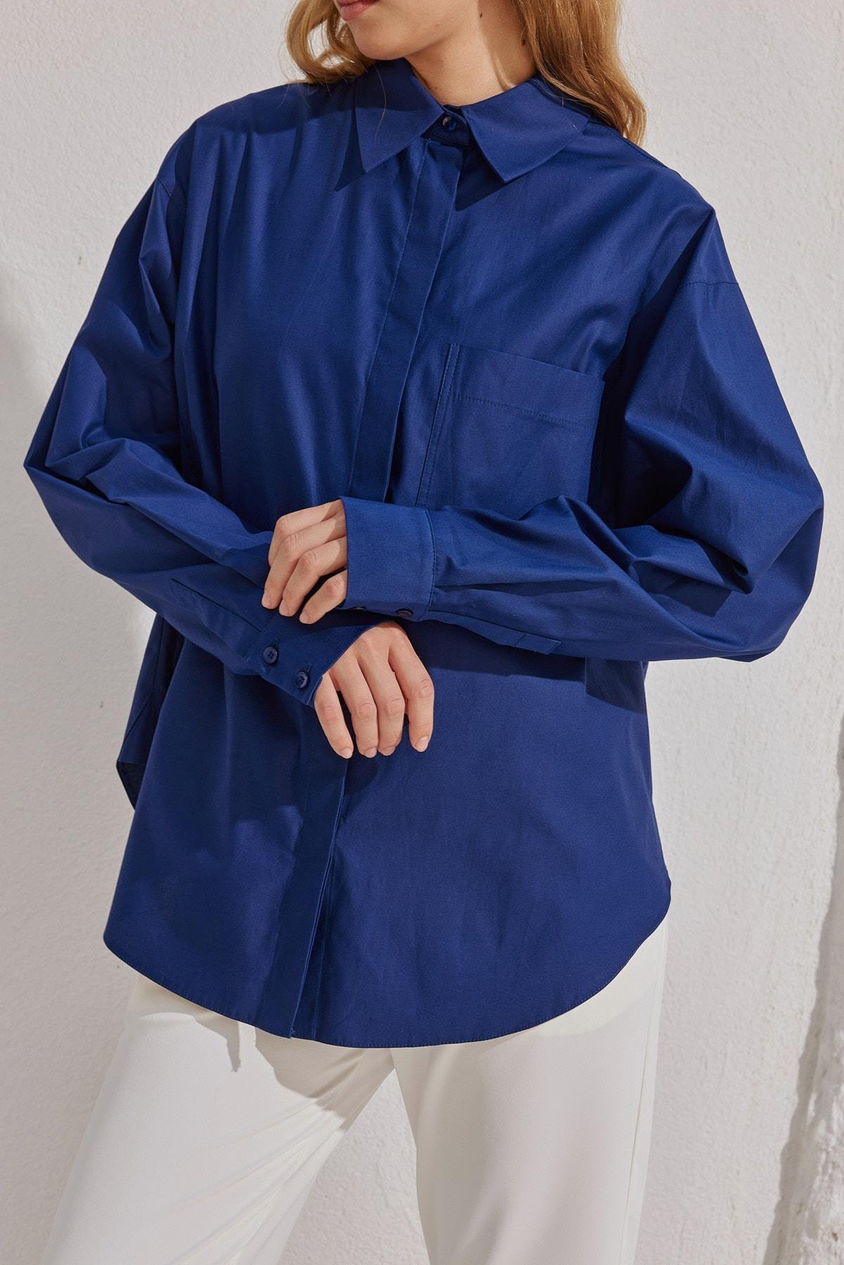 Louis Basic Cotton Gömlek - Lacivert