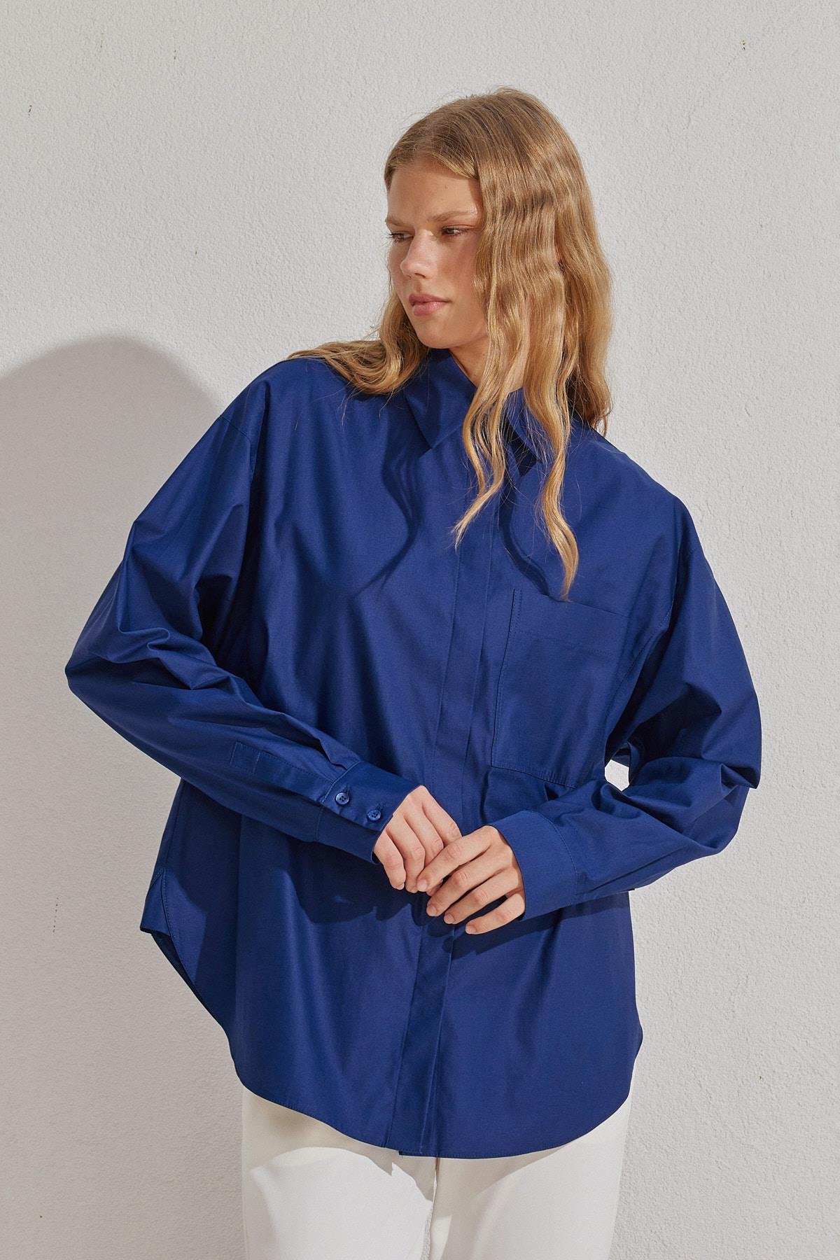 Louis Basic Cotton Gömlek - Lacivert