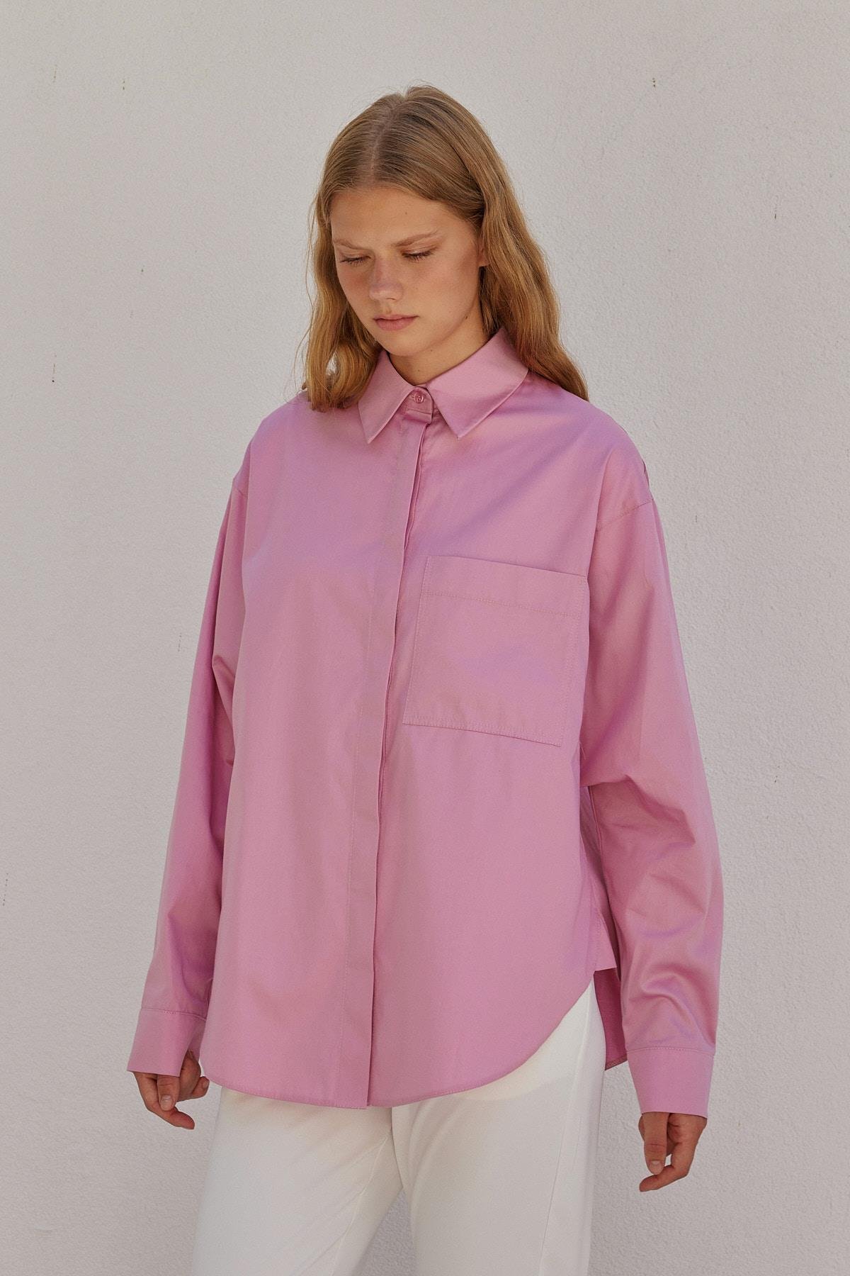 Louis Basic Cotton Gömlek - Pembe