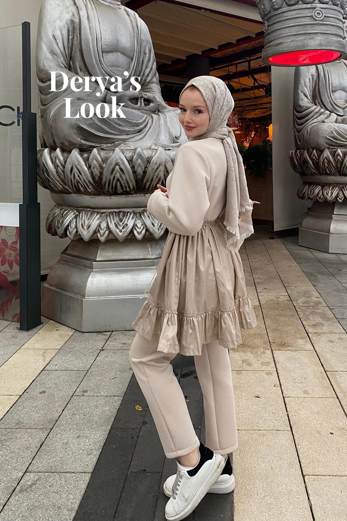 Maide'nin Ozsaricam Paraşüt Skuba Kap ve Liza Skuba Pantolon Kombini