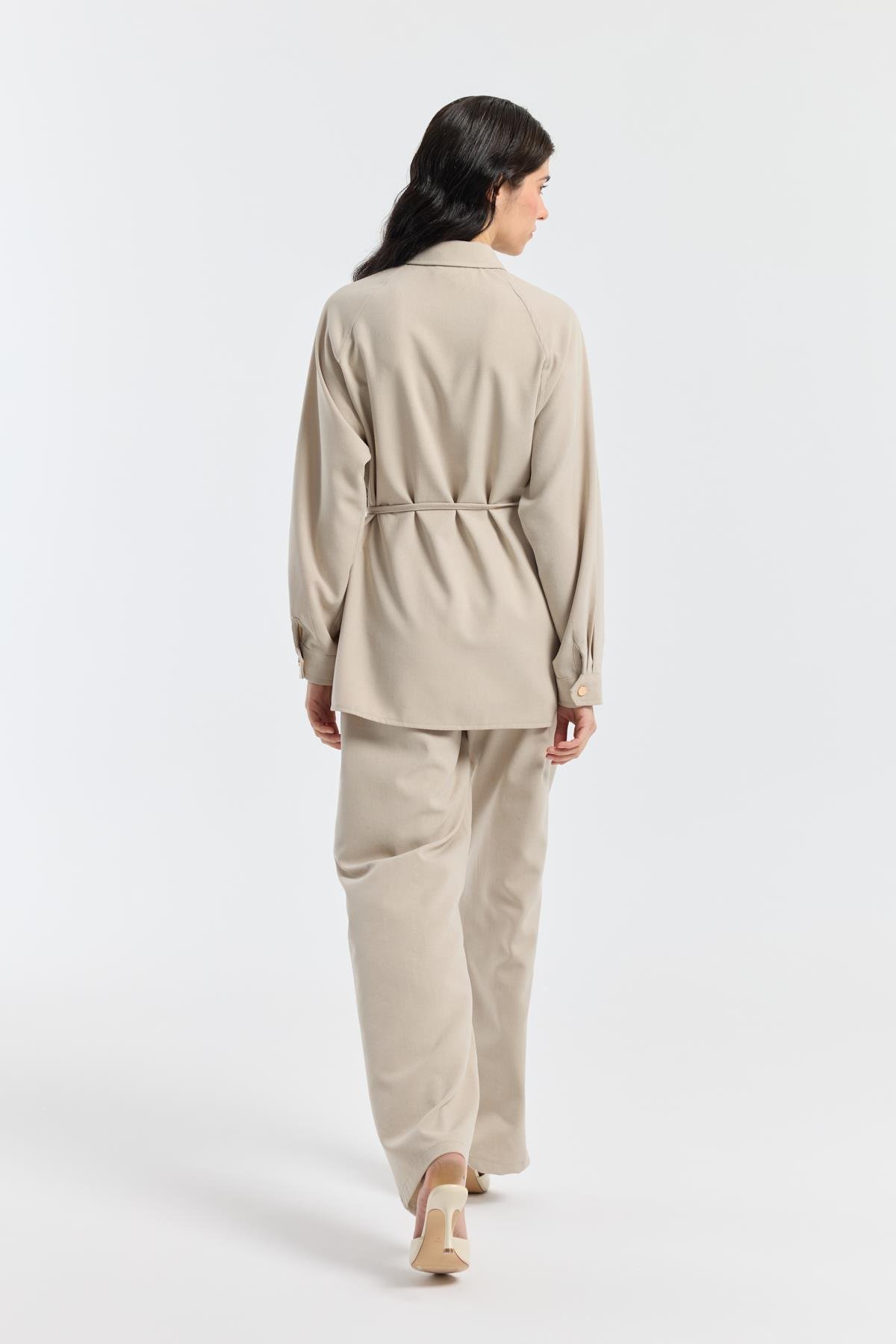 Maisy Biye Kemerli Takım - Bej