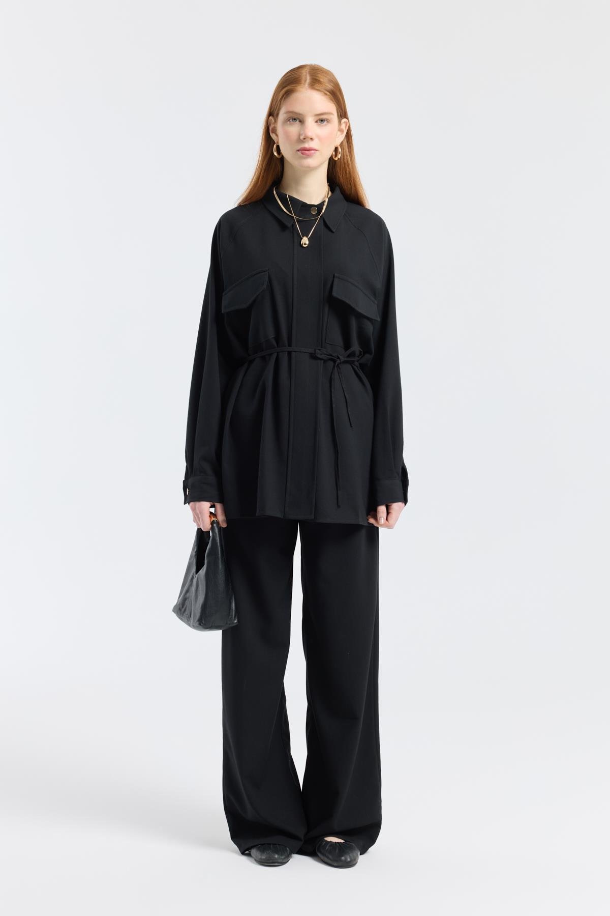 Maisy Biye Kemerli Takım - Siyah