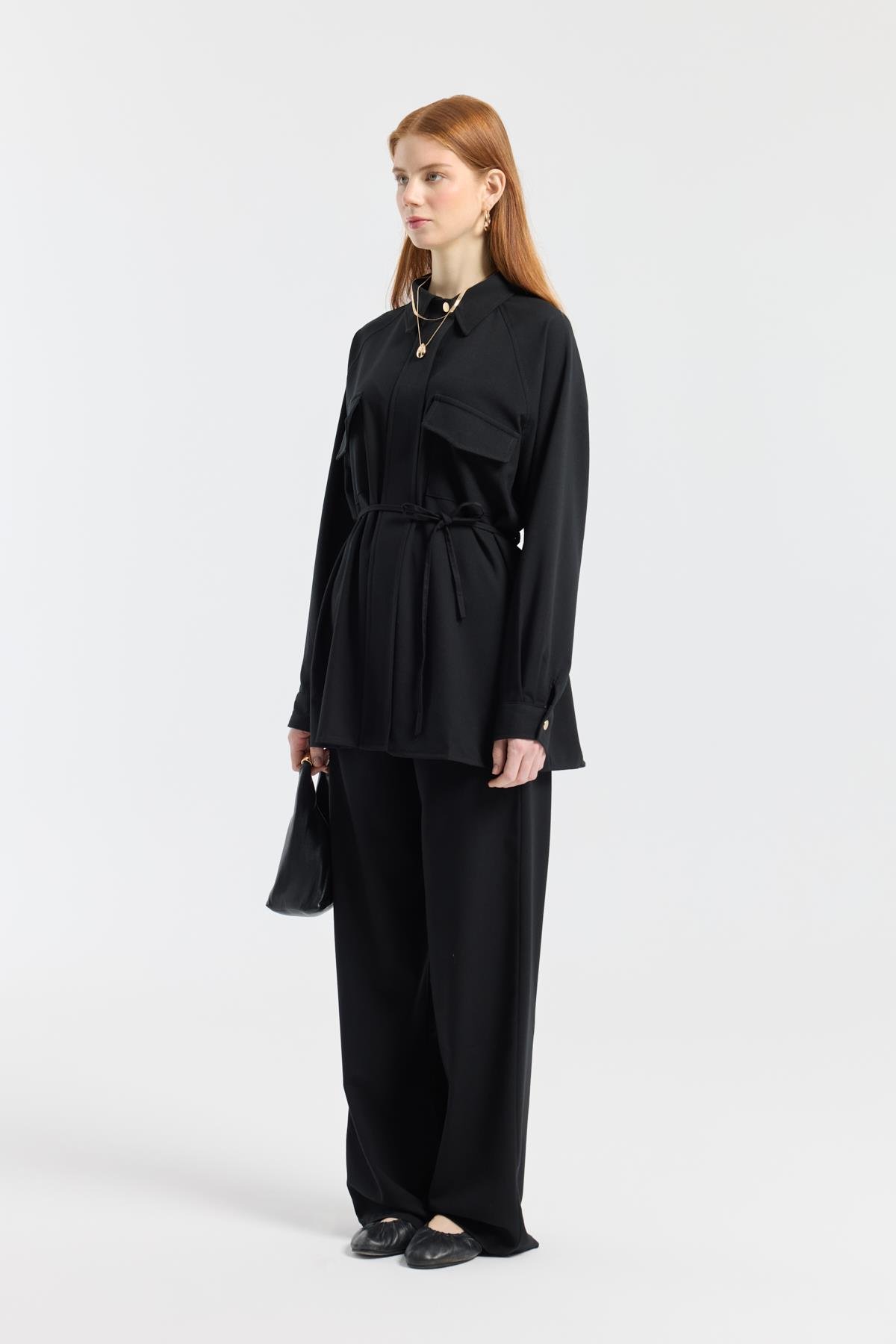 Maisy Biye Kemerli Takım - Siyah