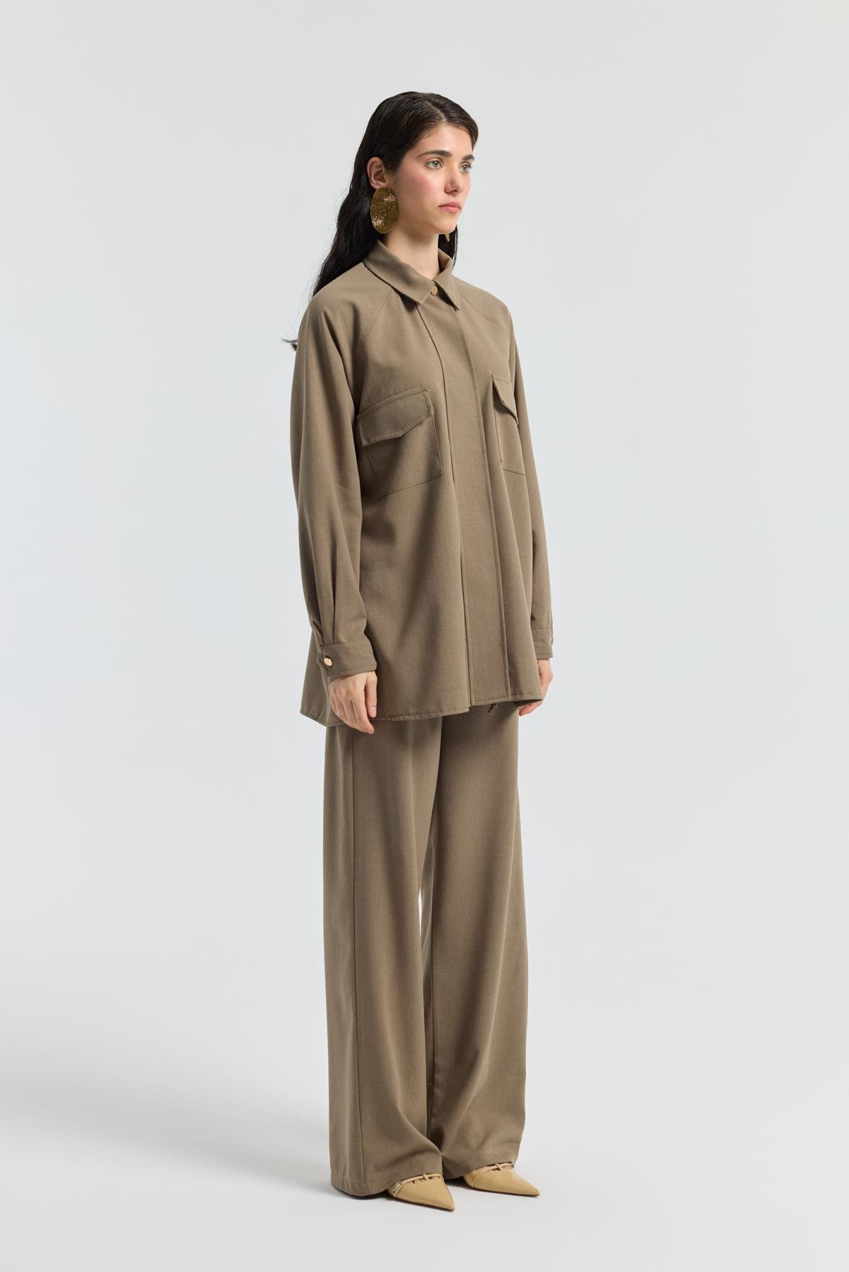 Maisy Biye Kemerli Takım - Vizon 