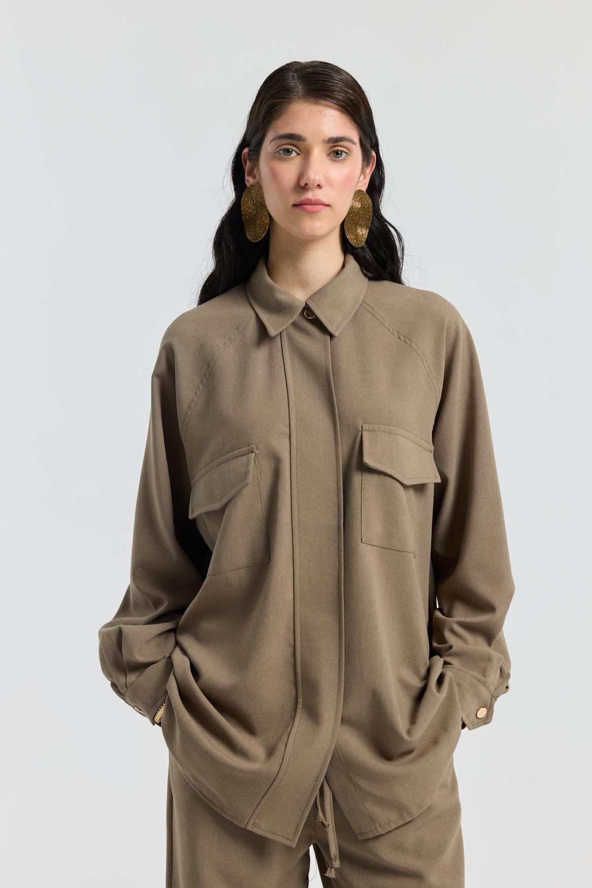 Maisy Biye Kemerli Takım - Vizon 