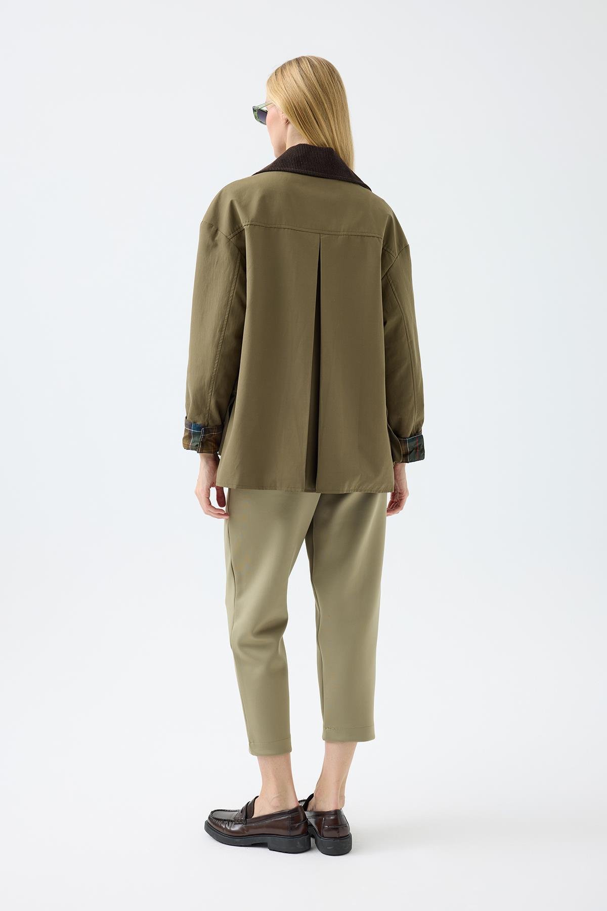 Marcie Ekose Detaylı Trençkot - Haki 