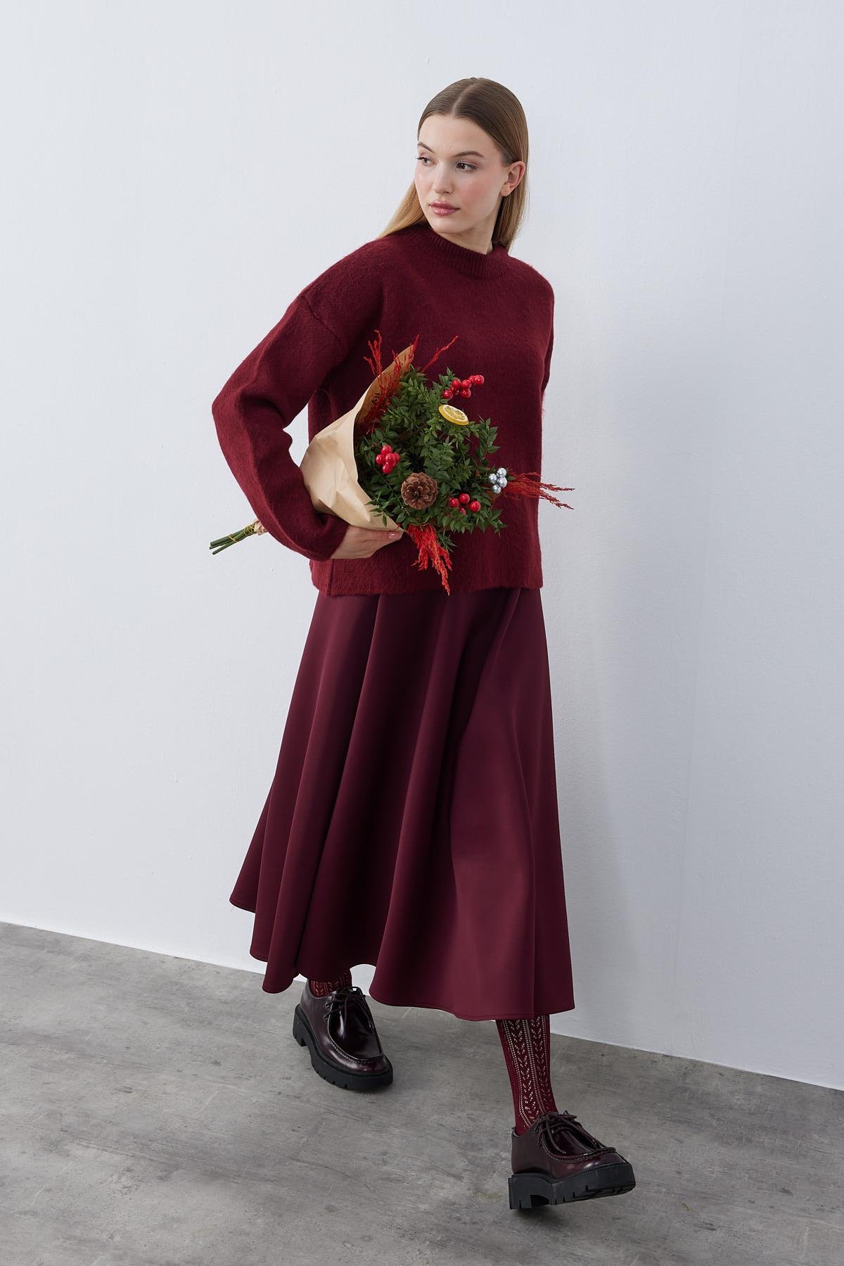 Maren Basic Kazak- Bordo