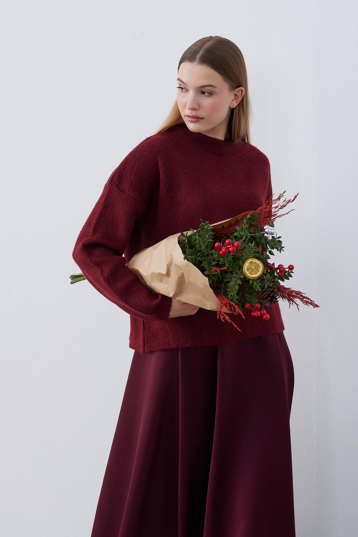 Maren Basic Kazak- Bordo