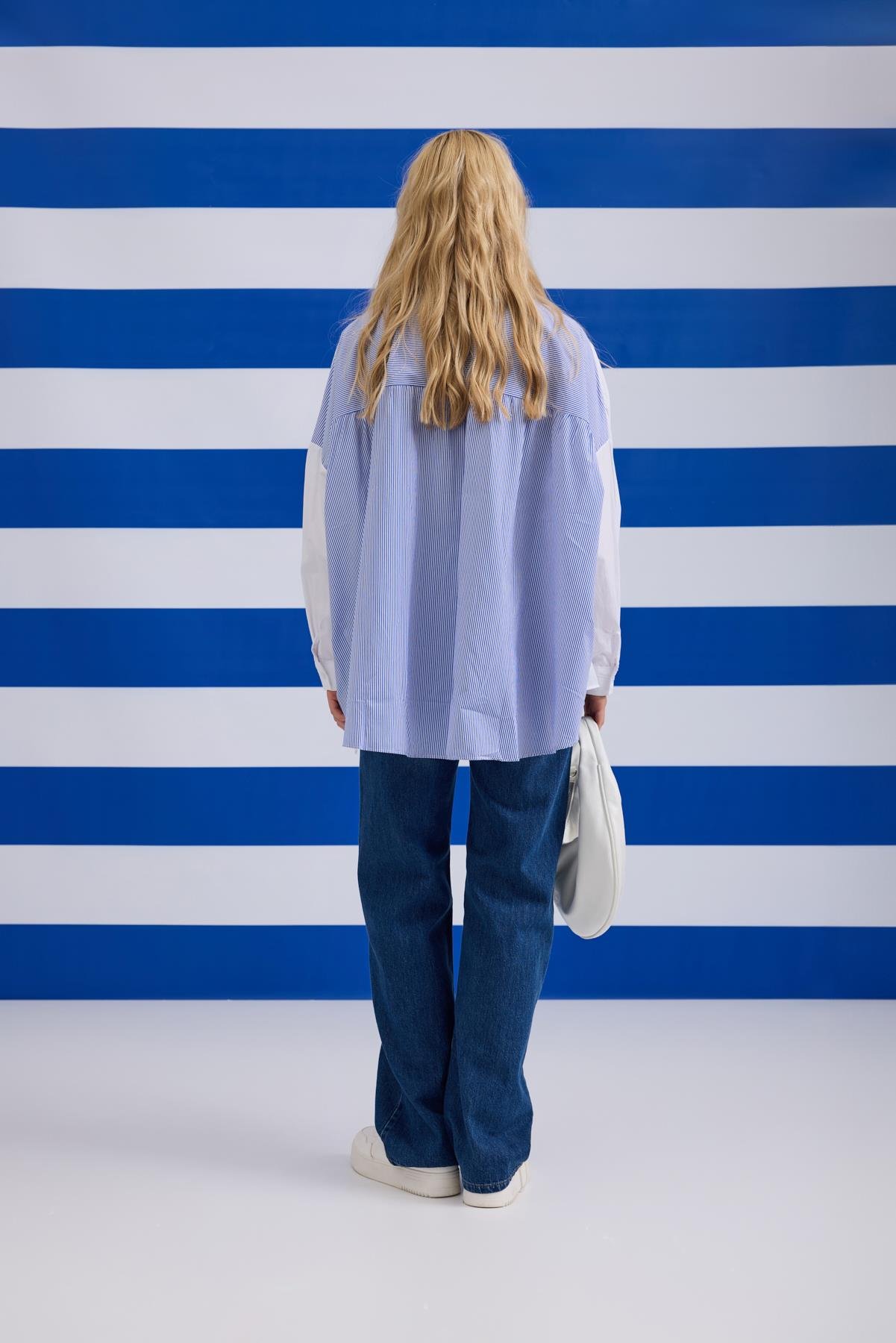 Mario Atkılı Poplin Gömlek - Lacivert