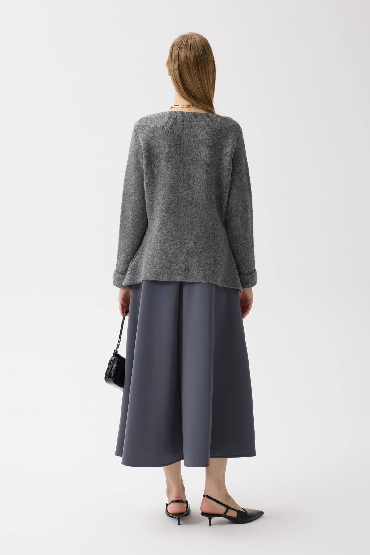 Monica Düğmeli Blazer Hırka - Antrasit